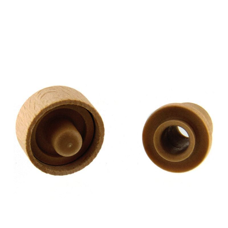 19 mm mushroom cork with dispensing hole, plastic/wood/plastic, multicolour, for opening: cork 19 mm mushroom cork with dispensing hole, plastic/wood/plastic, multicolour, for opening: cork