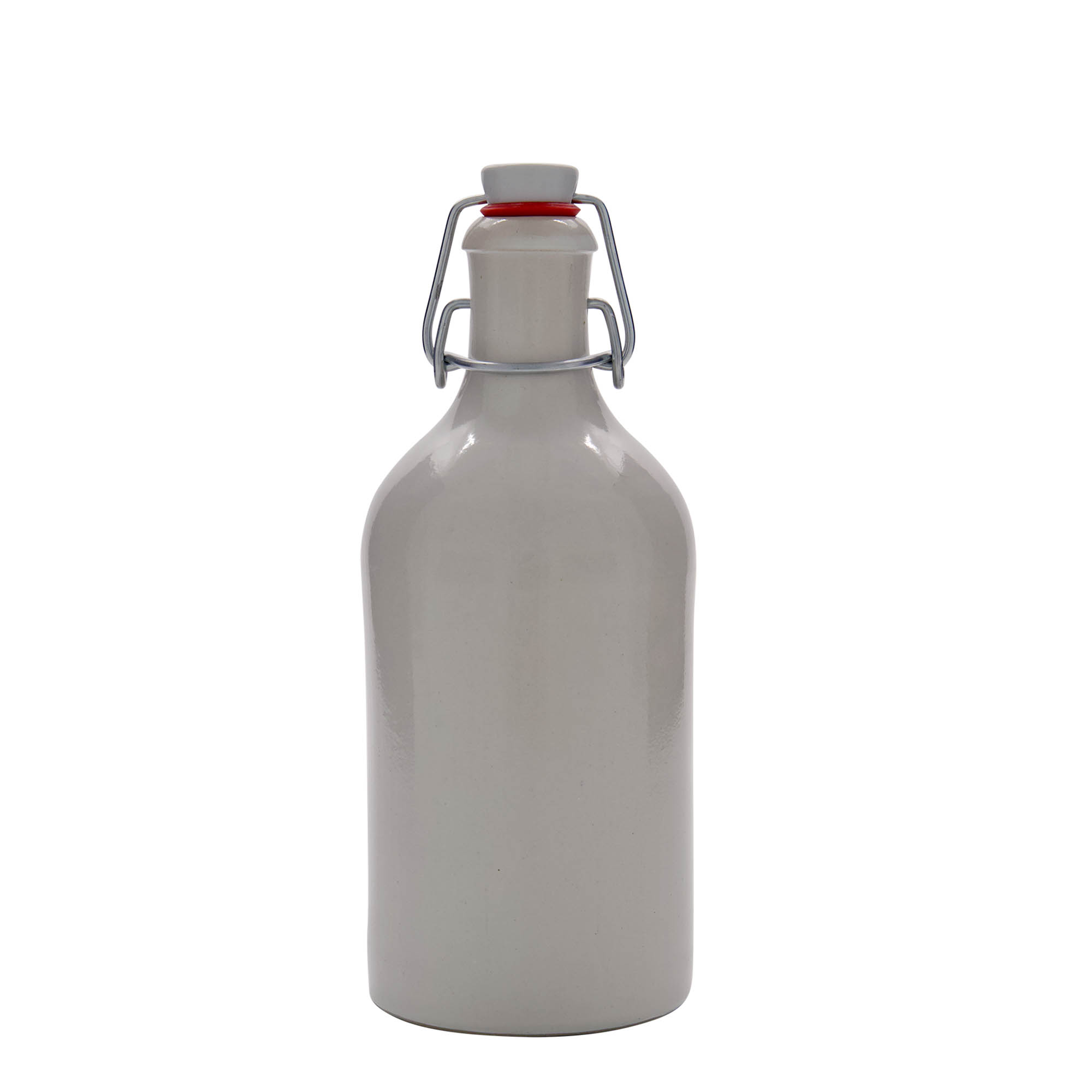 500 ml earthen jug, stoneware, white, closure: swing top