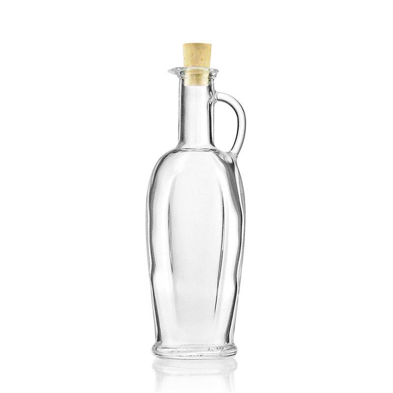 250 ml glass bottle ‘Eleganta’, oval, opening: cork