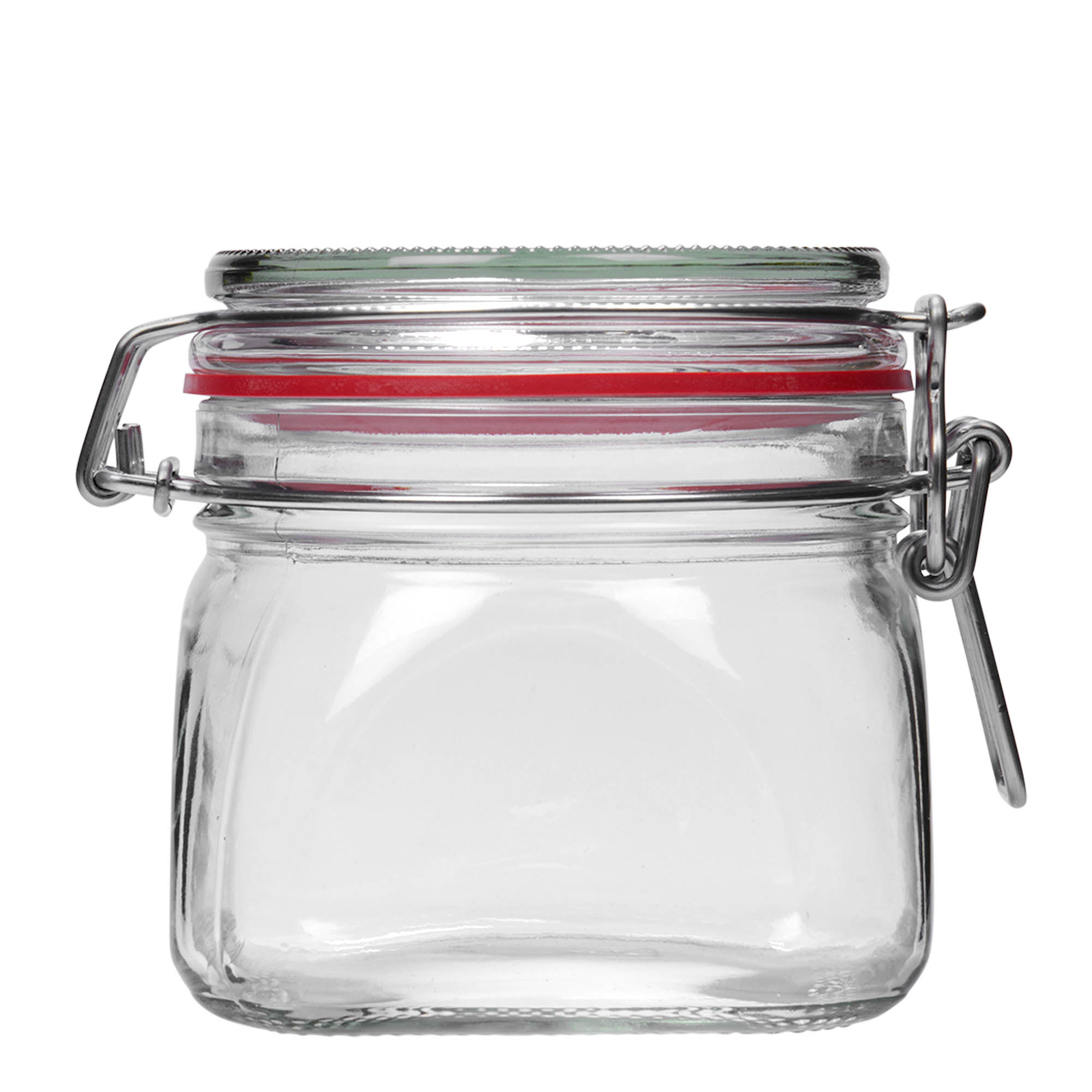 550 ml wire bail jar, square, opening: wire bail closure