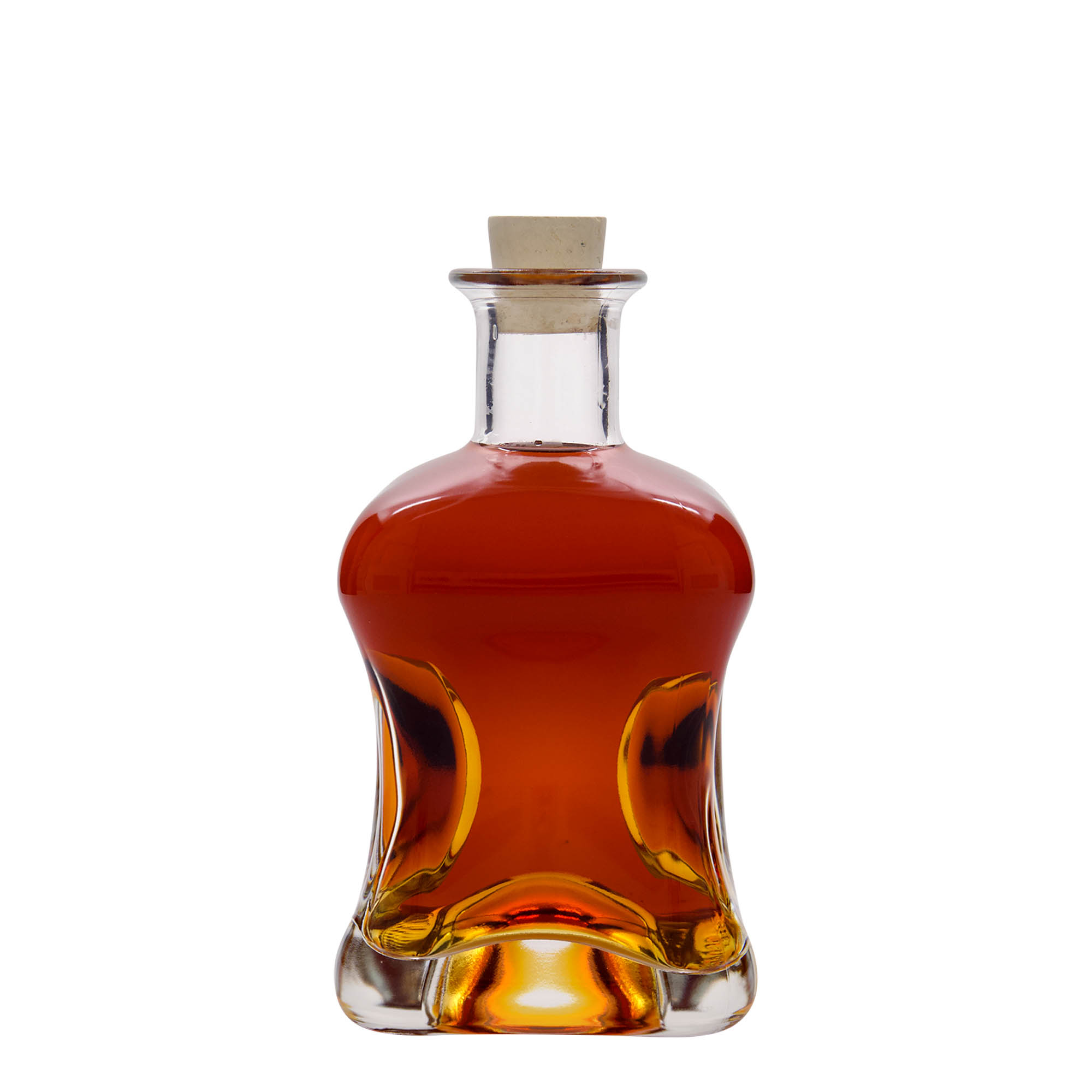 500 ml glass bottle 'Dublin', square, closure: cork