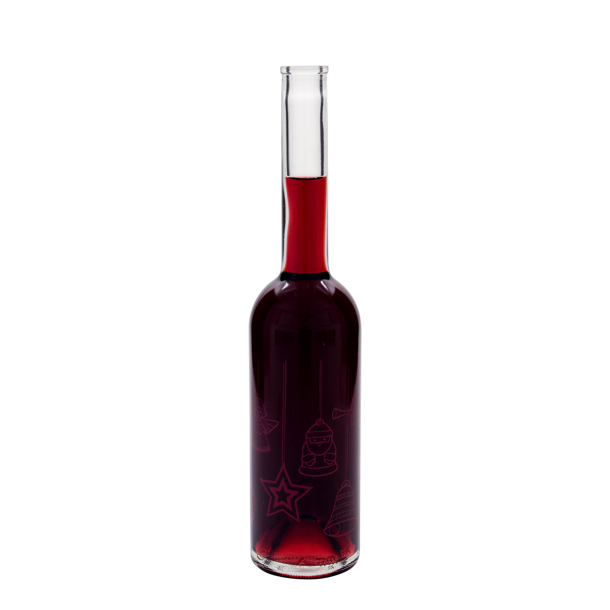 500 ml glass bottle 'Opera', design: stars, opening: cork