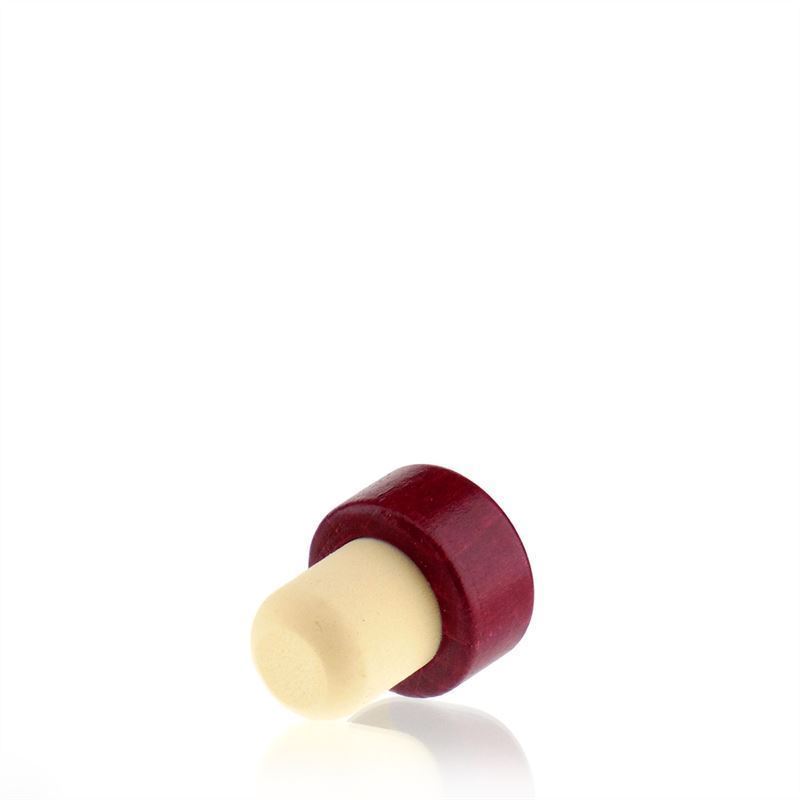 19 mm mushroom cork, wood/plastic, Bordeaux red, for opening: cork 19 mm mushroom cork, wood/plastic, Bordeaux red, for opening: cork