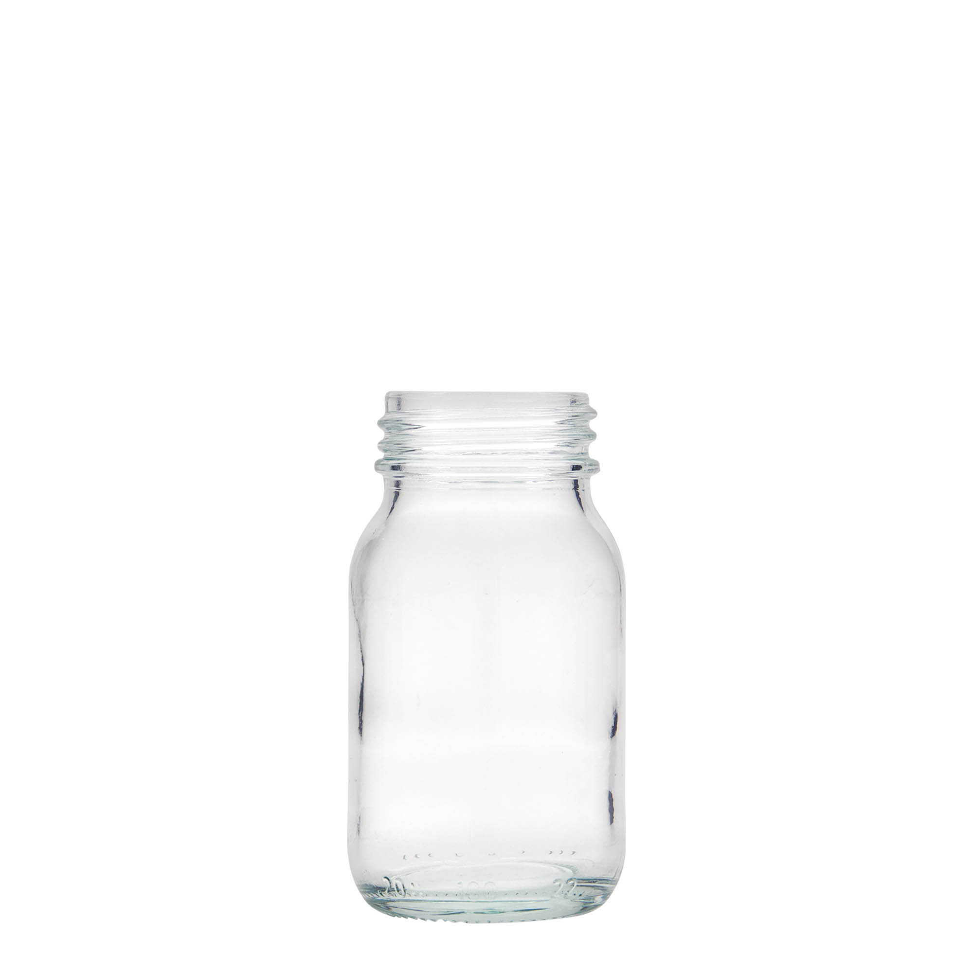100 ml wide-neck glass, opening: DIN 40 100 ml wide-neck glass, opening: DIN 40