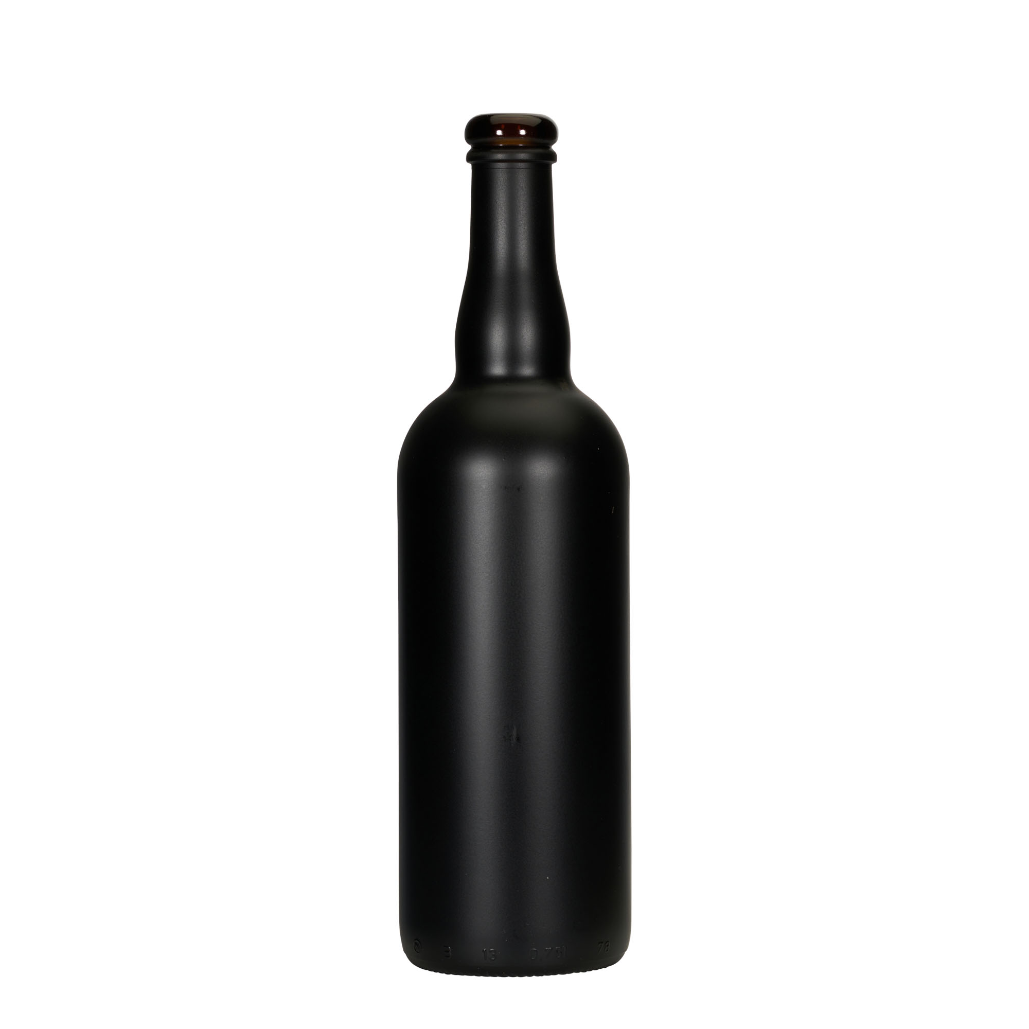 750 ml beer bottle Belgium, glass, black, neck: cork 750 ml beer bottle Belgium, glass, black, neck: cork