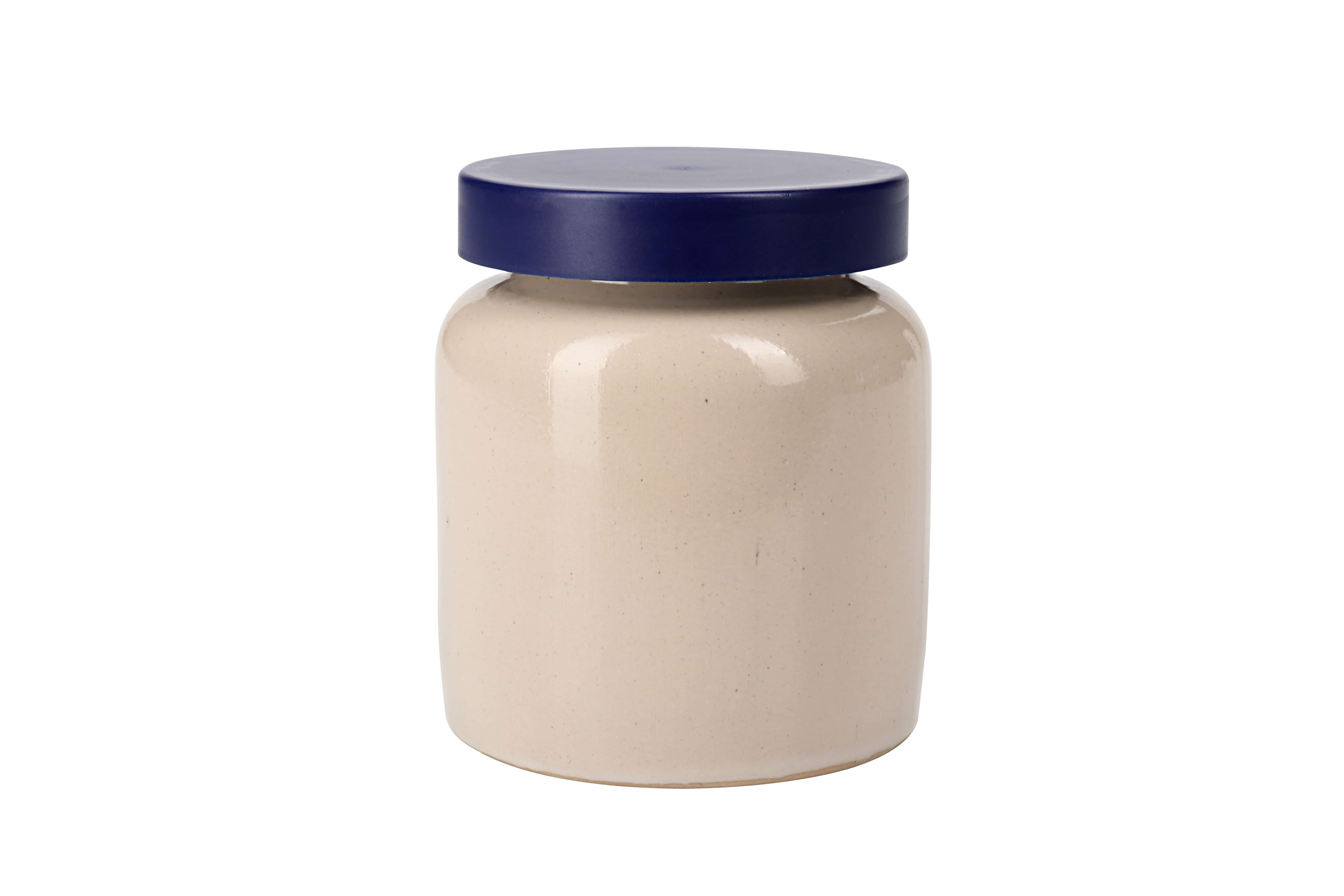 270 ml stoneware pot, ceramic, beige, opening: slip lid
