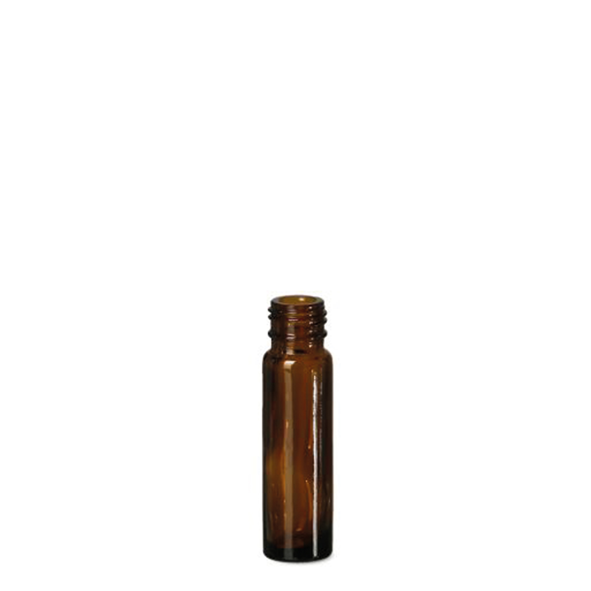 10 ml roll-on bottle, glass, brown, neck: screw cap