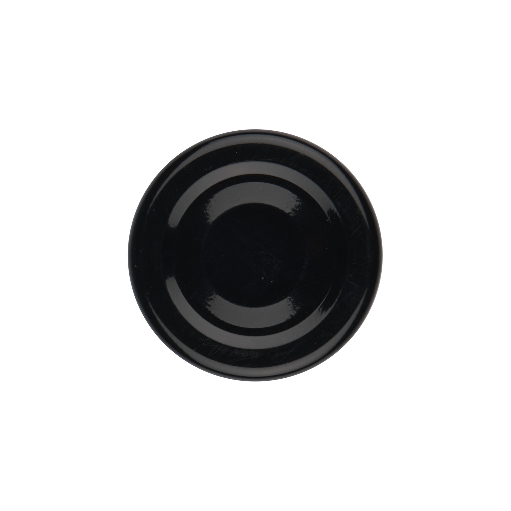 Twist-off lid, tinplate, black, for opening: TO 43 Twist-off lid, tinplate, black, for opening: TO 43