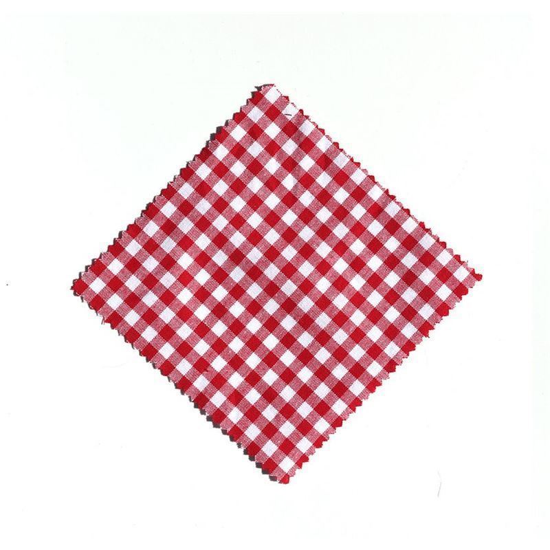 Checked fabric square 15x15, textile, red, opening: TO58-TO82 Checked fabric square 15x15, textile, red, opening: TO58-TO82
