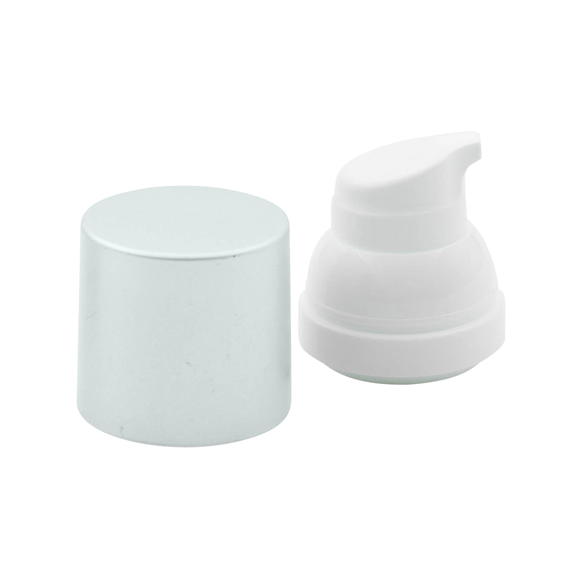 Airless Dispenser Pump Head ‘Mezzo’, PP Plastic, Silver