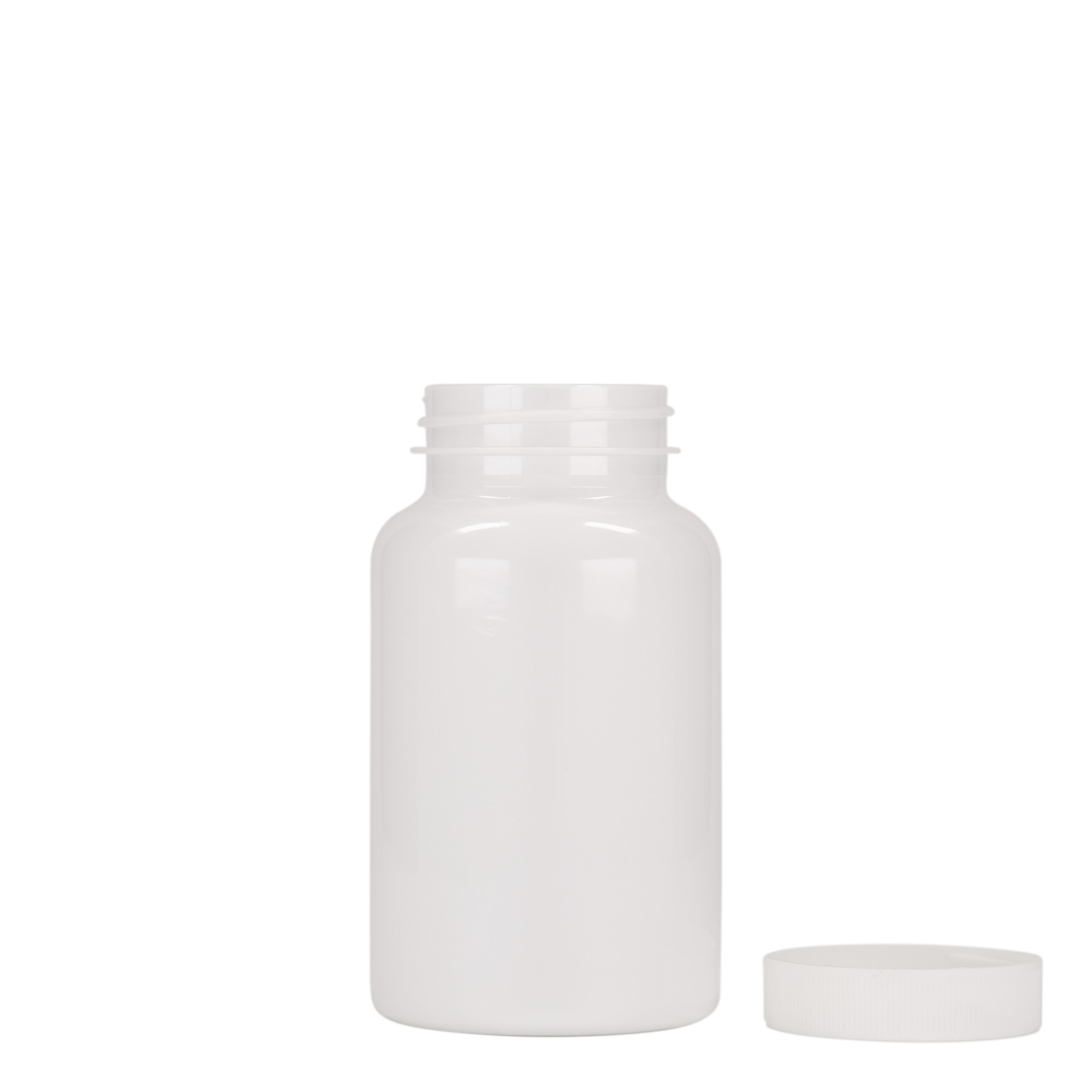 200 ml PET container, plastic, white, opening: 45/400 200 ml PET container, plastic, white, opening: 45/400