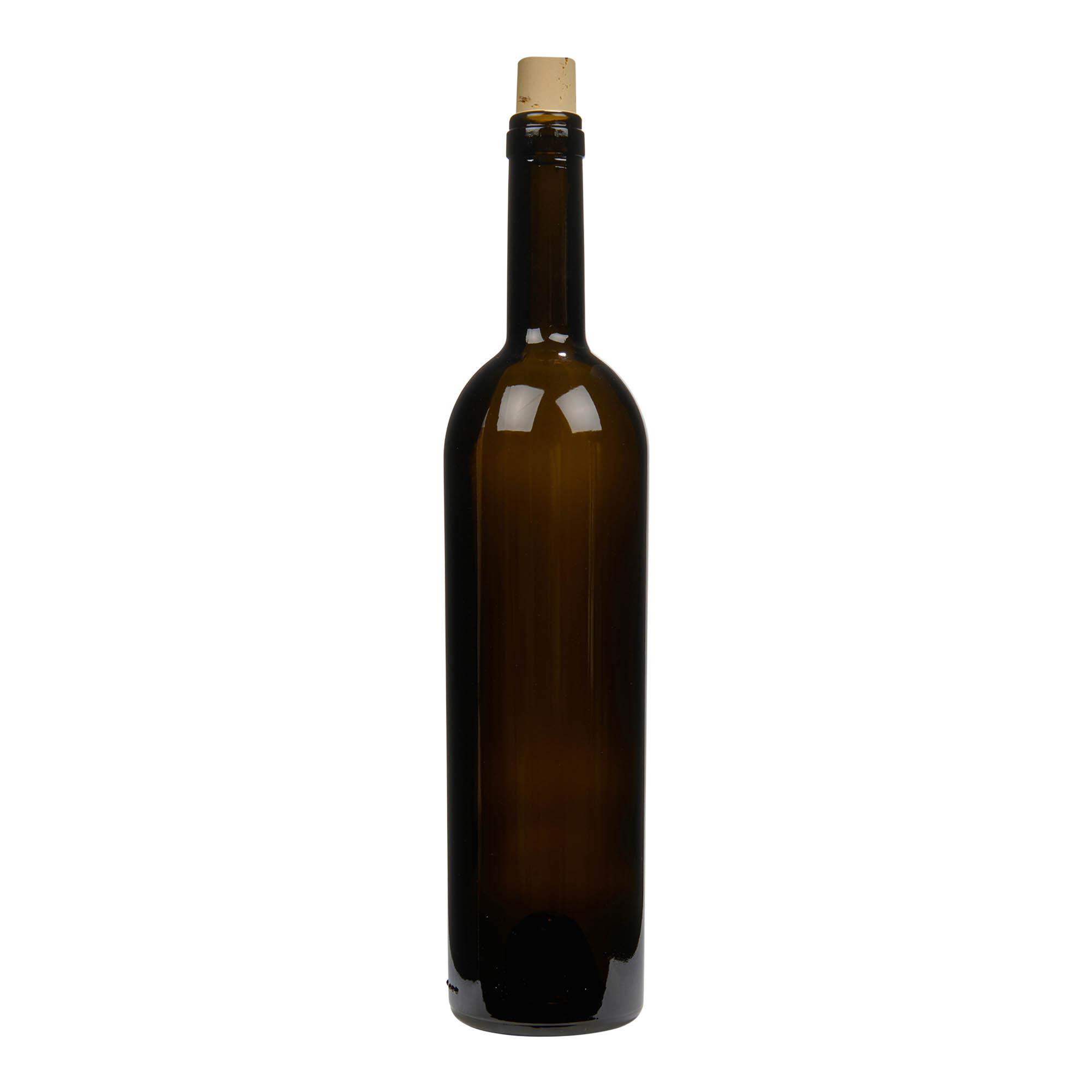 750 ml wine bottle 'Liberty', antique green, mouth: cork
