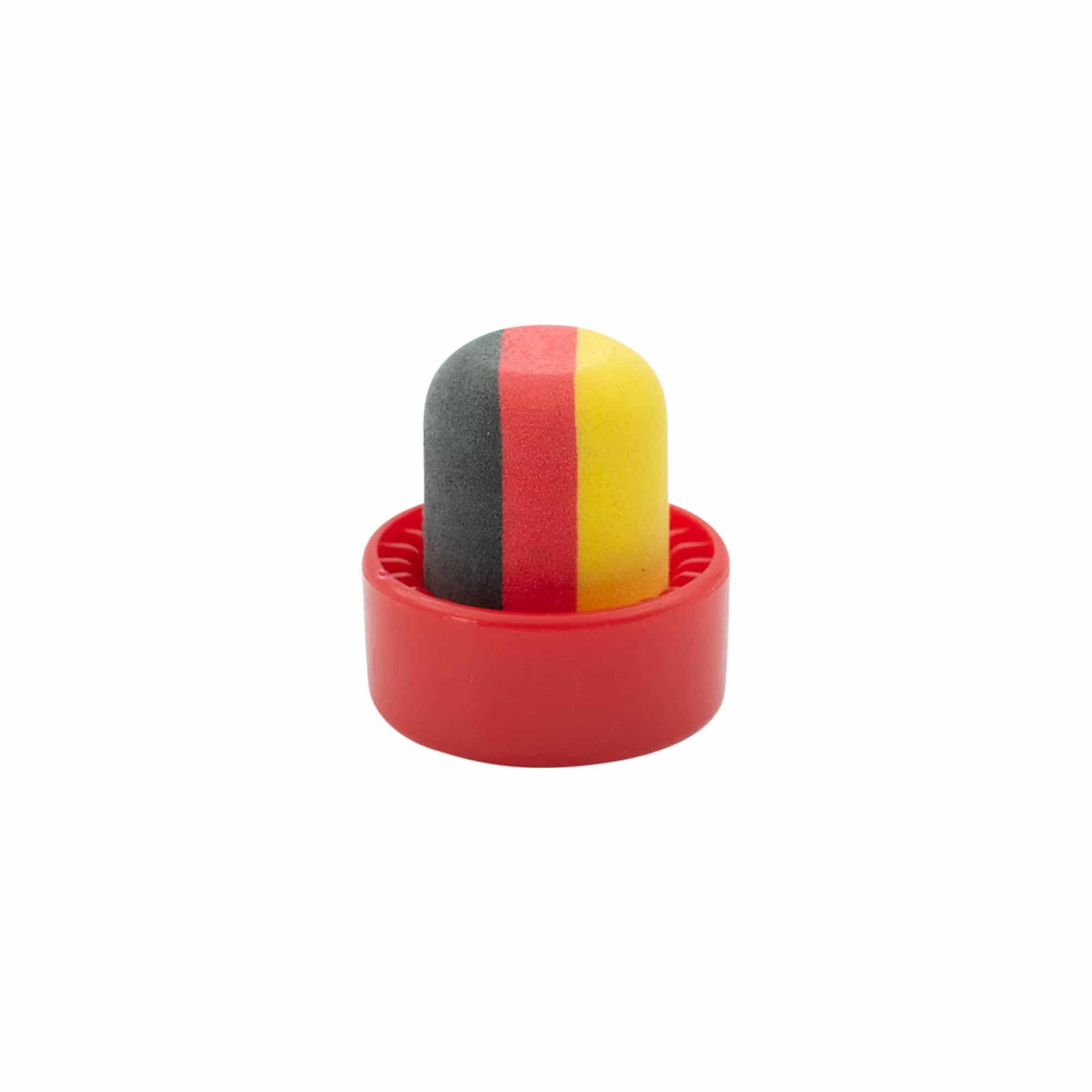 Handle cork 19 mm ‘Germany’, plastic, multicoloured, for opening: cork