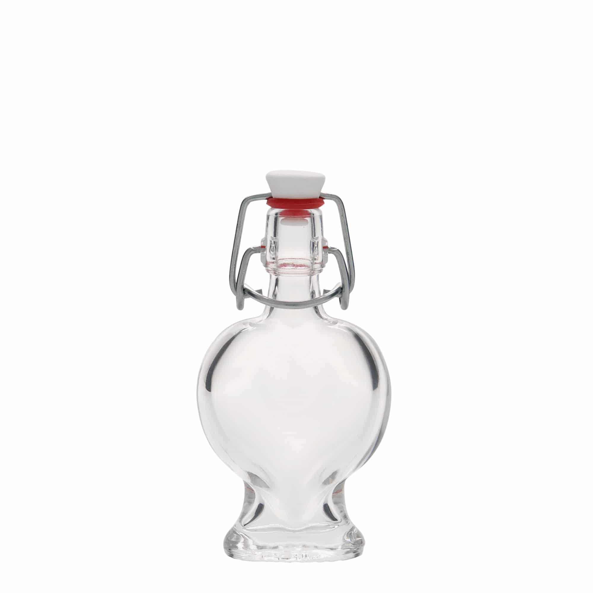 40 ml glass bottle ‘Heart’, opening: swing top closure
