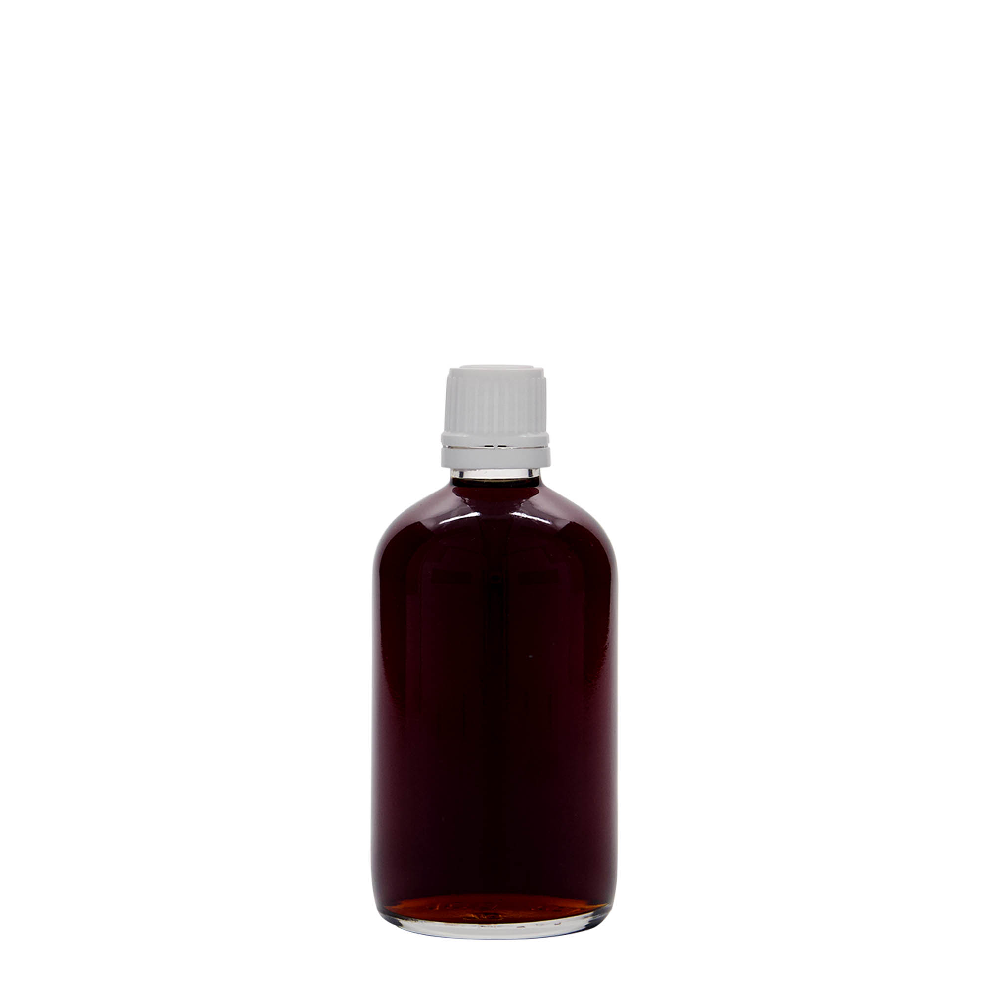 100 ml medical bottle, glass, opening: DIN 18