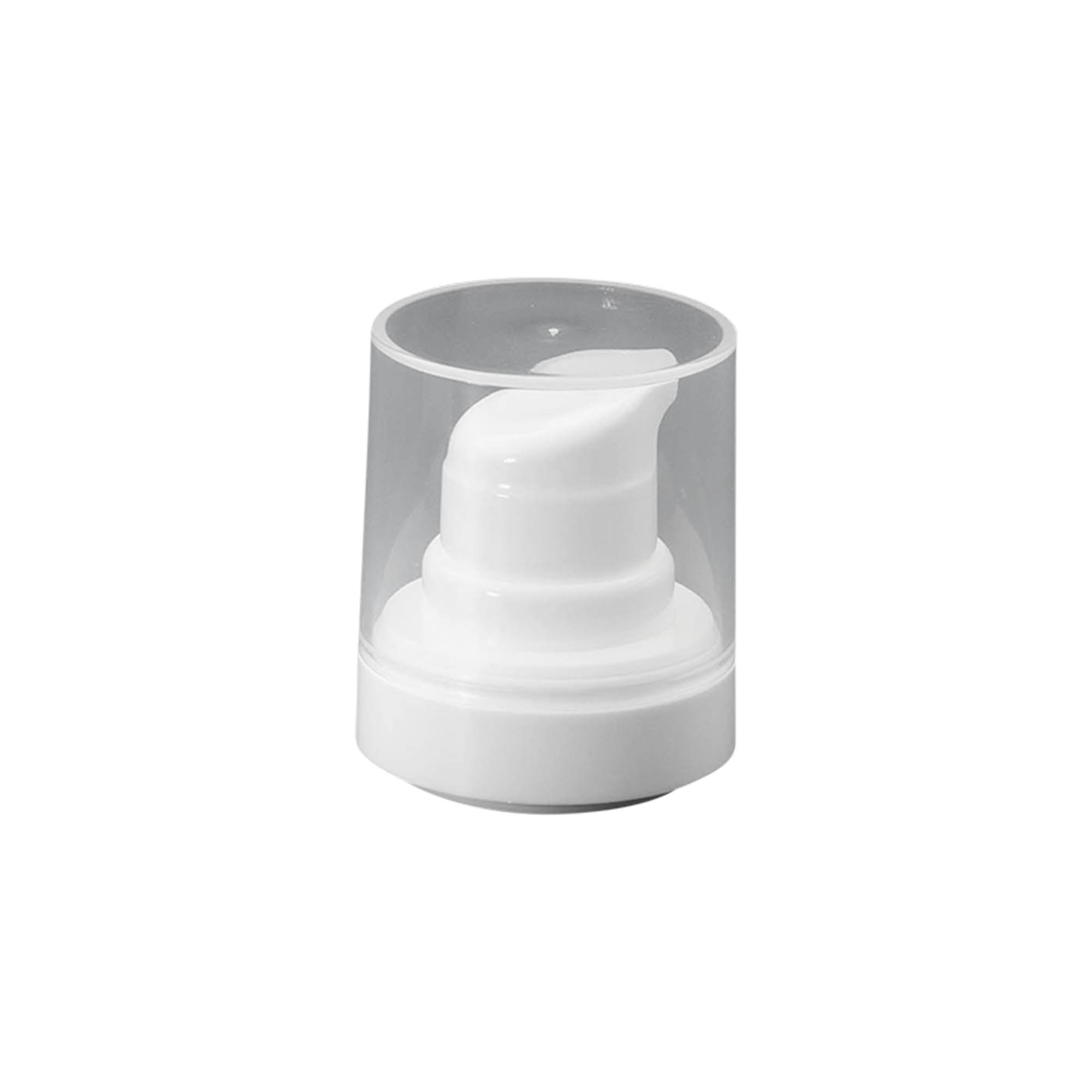 Airless dispenser pump head 'Micro', white PP plastic