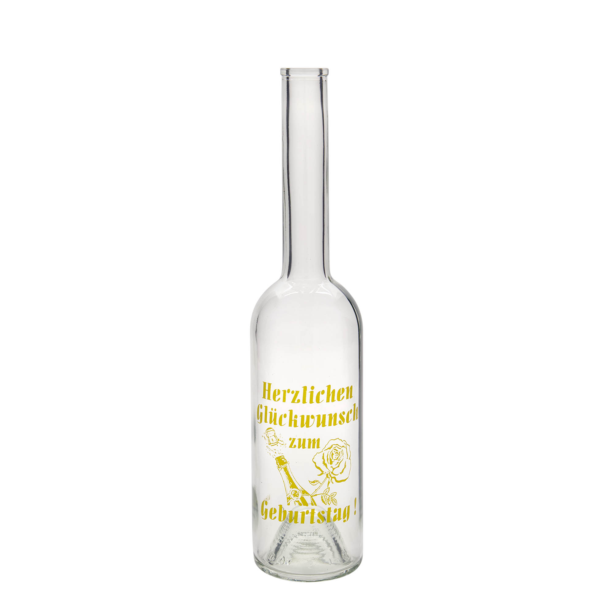 500 ml glass bottle 'Opera', design: Apple, opening: cork 500 ml glass bottle 'Opera', design: Apple, opening: cork