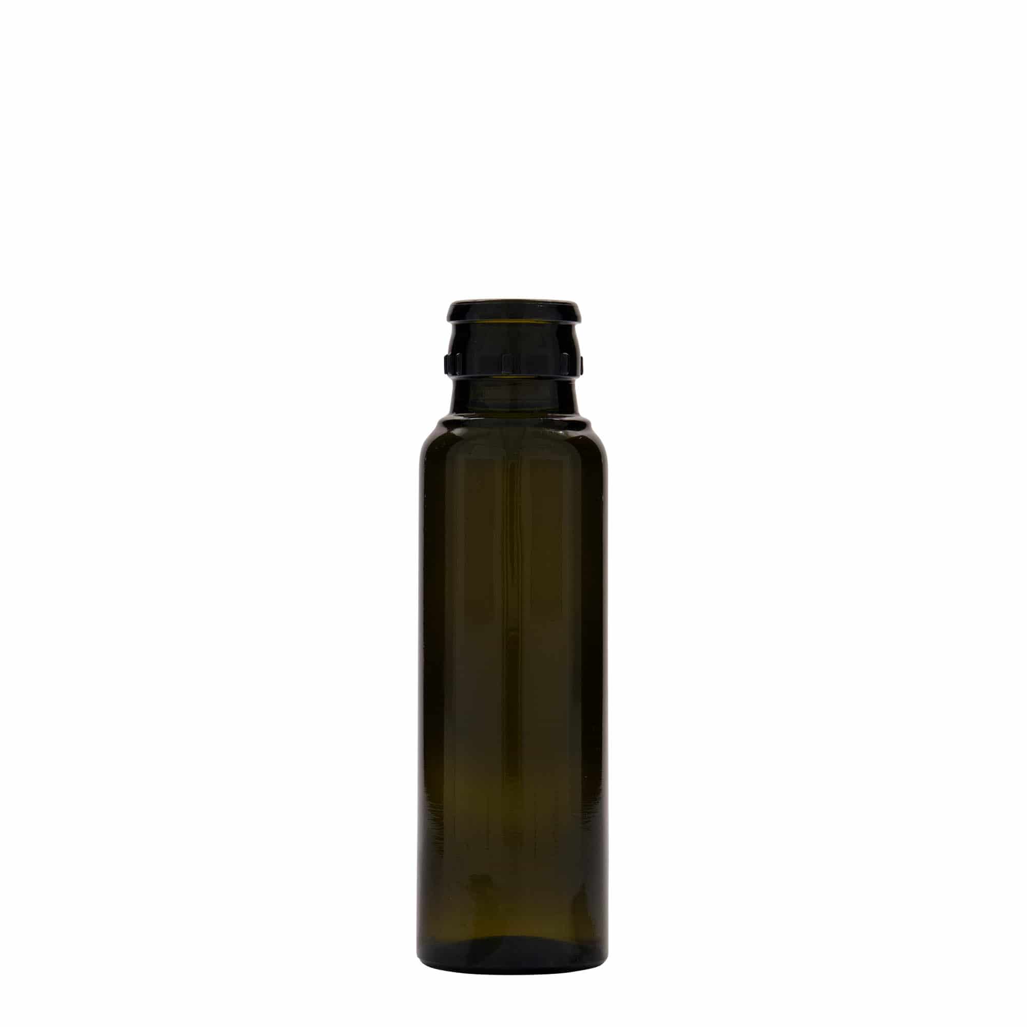 100 ml vinegar/oil bottle ‘Willy New’, glass, antique green, opening: DOP