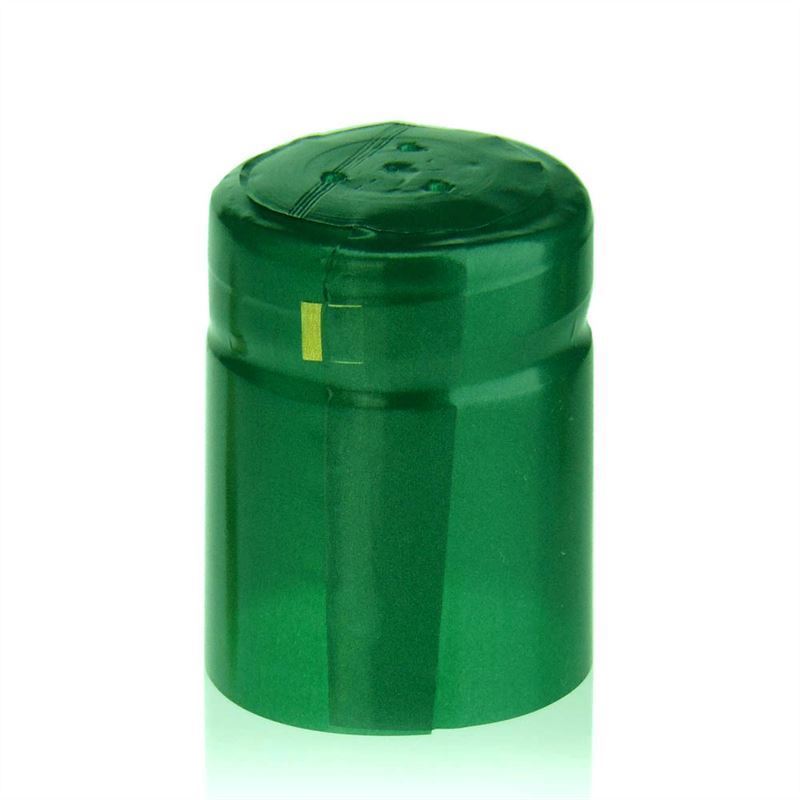 Shrink capsule 32x41, PVC plastic, emerald green Shrink capsule 32x41, PVC plastic, emerald green