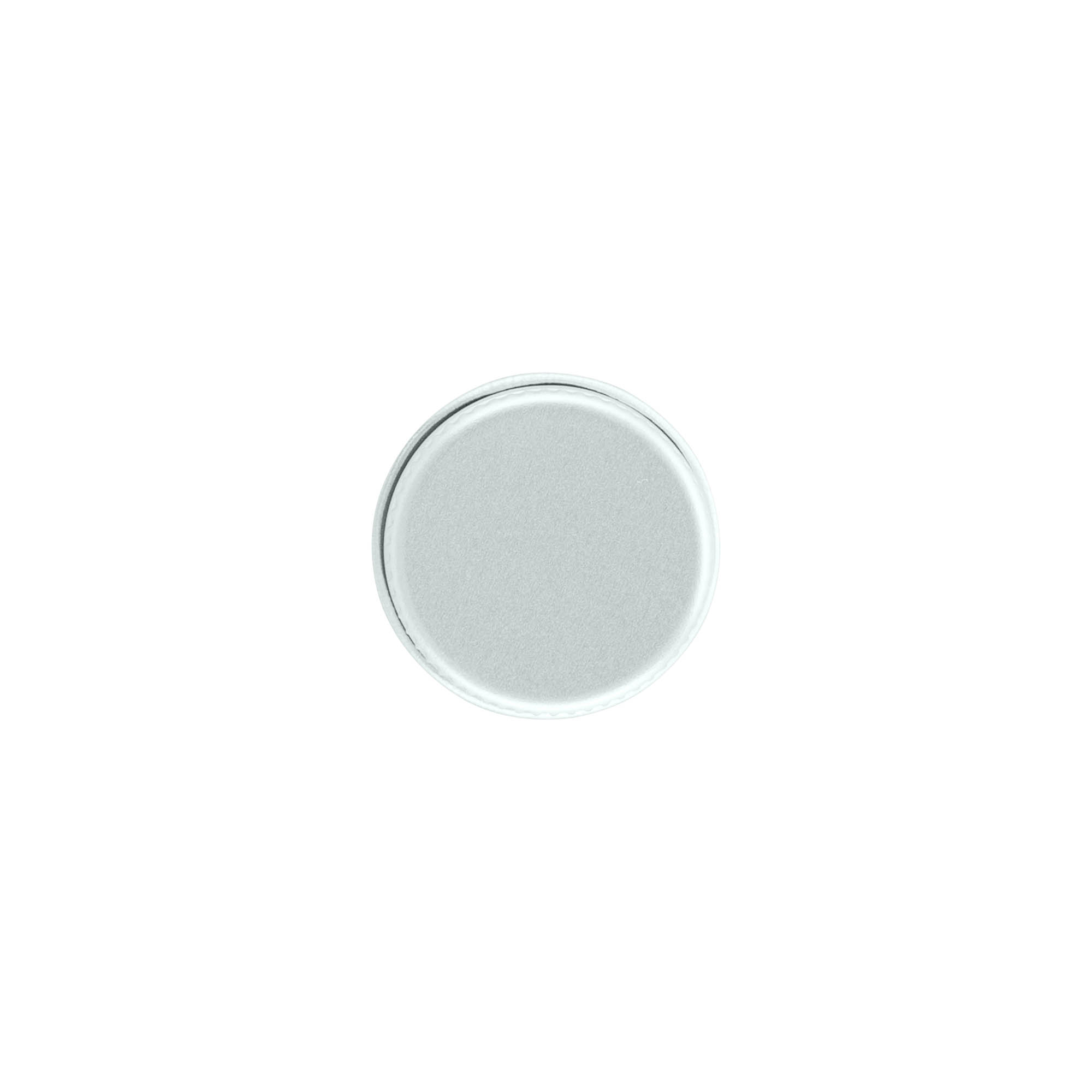 Screw cap, metal, silver, for opening: 24/410