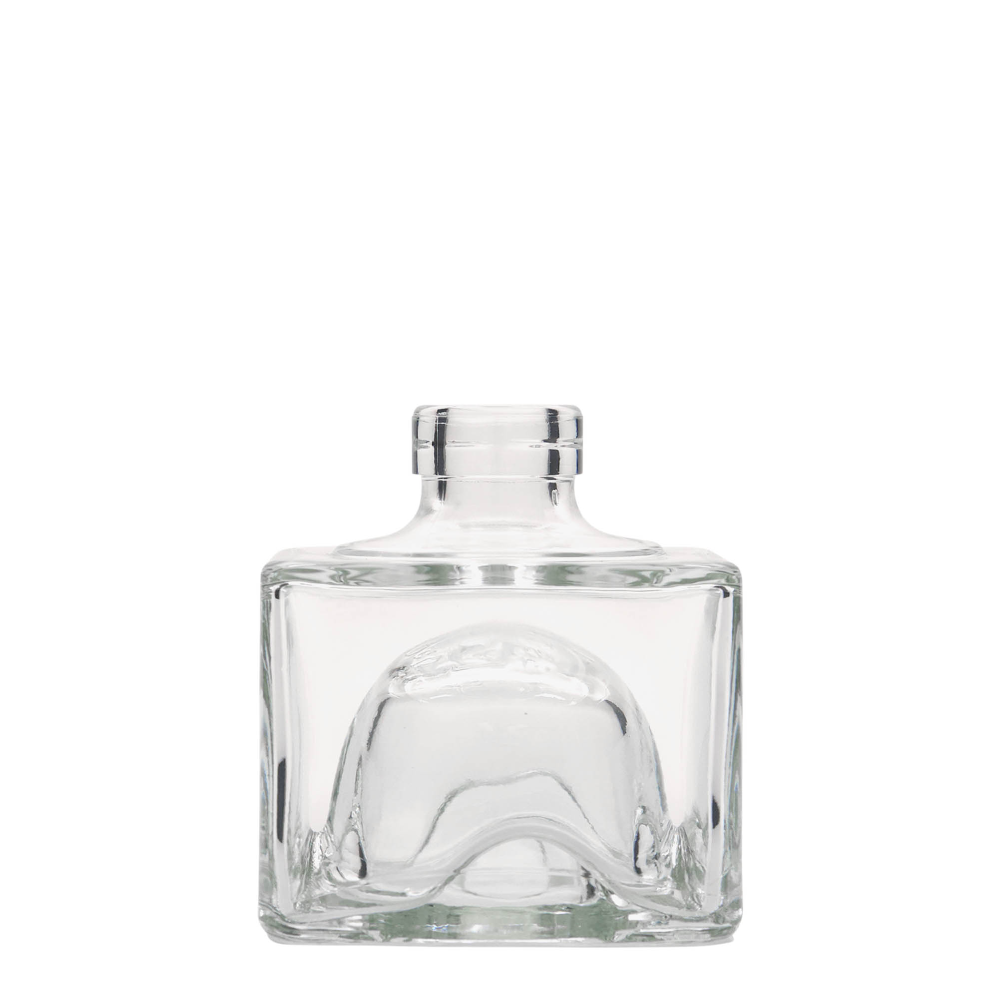 200 ml glass bottle 'Cocolores', square, opening: cork