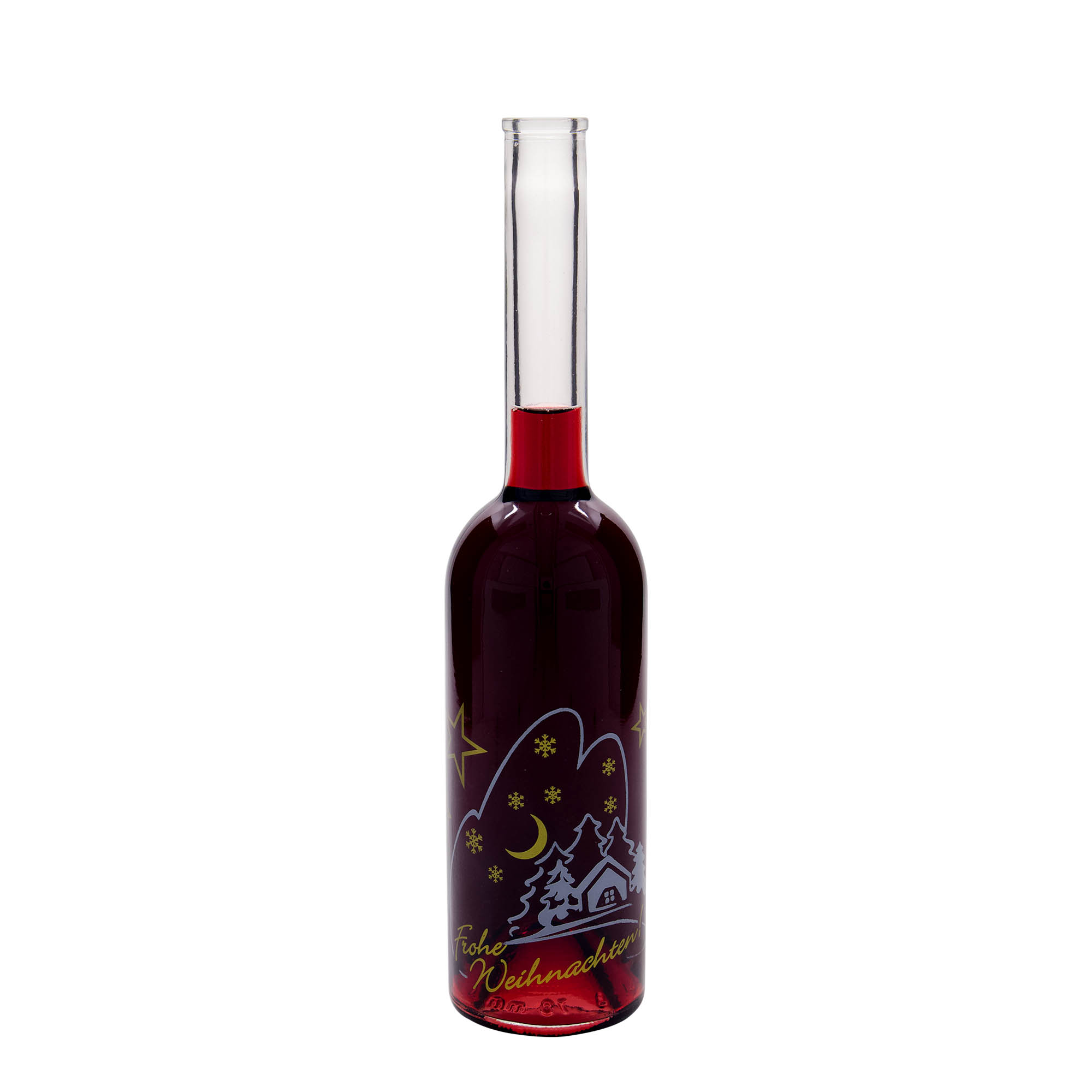 500 ml glass bottle 'Opera', motif: Christmas idyll, opening: cork