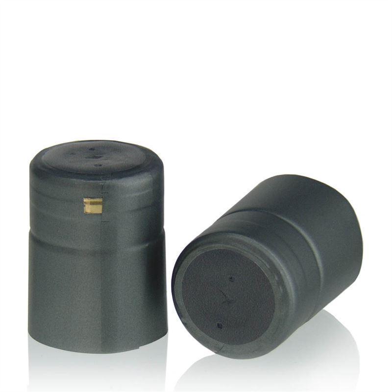Heat shrink capsule 32x41, PVC plastic, anthracite