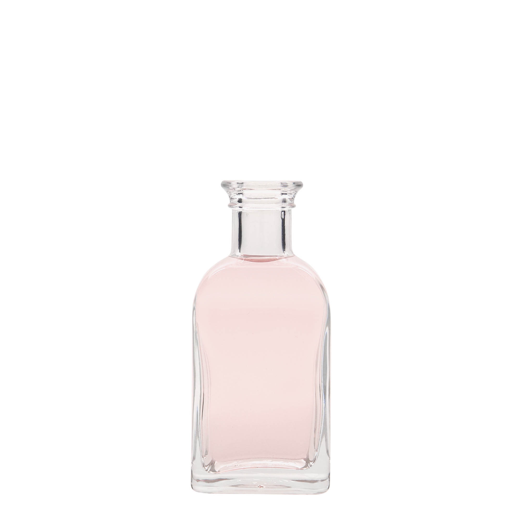 100 ml glass bottle Apothecary Carré, square, opening: cork 100 ml glass bottle Apothecary Carré, square, opening: cork