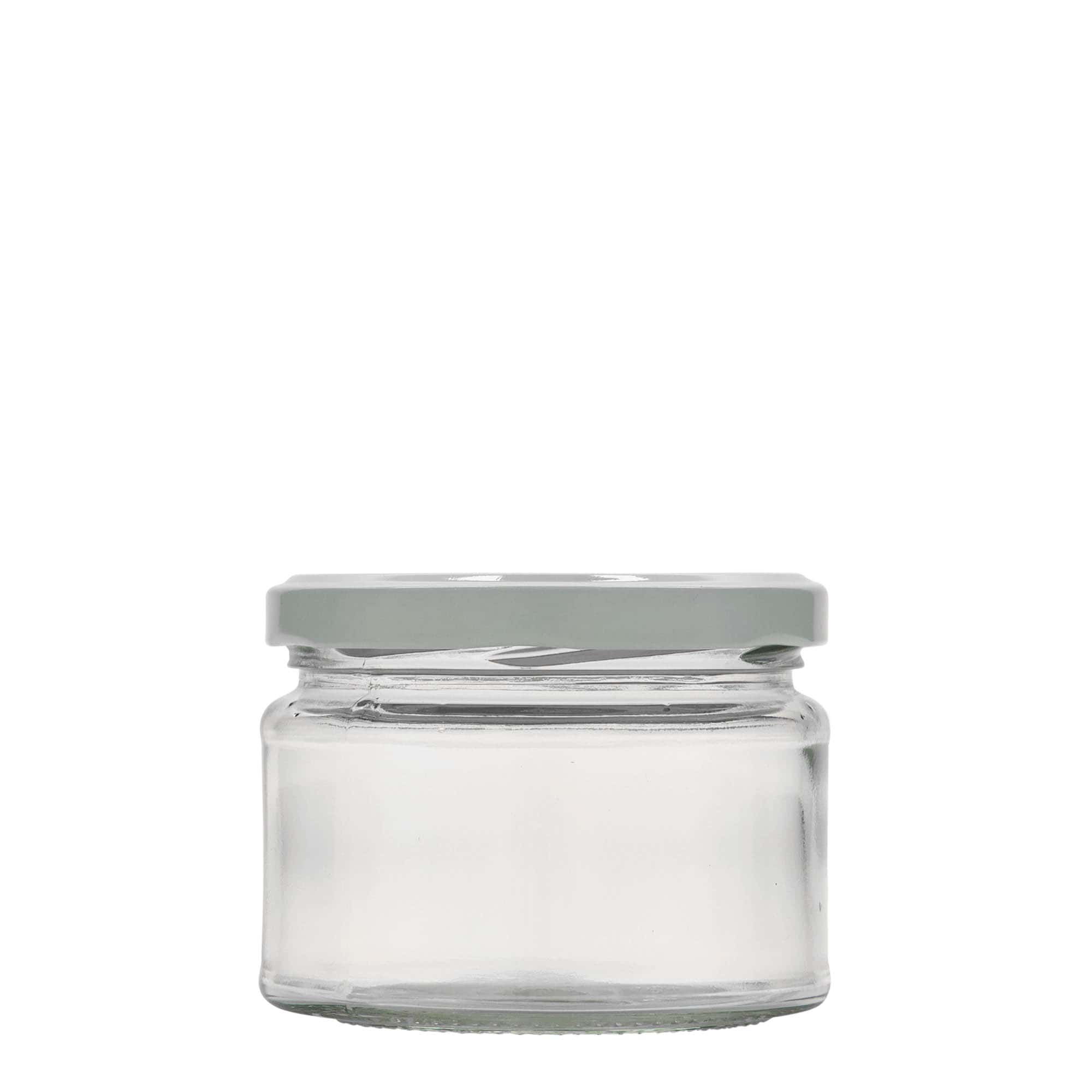 280 ml flat round jar, opening: Twist-off (TO 82)