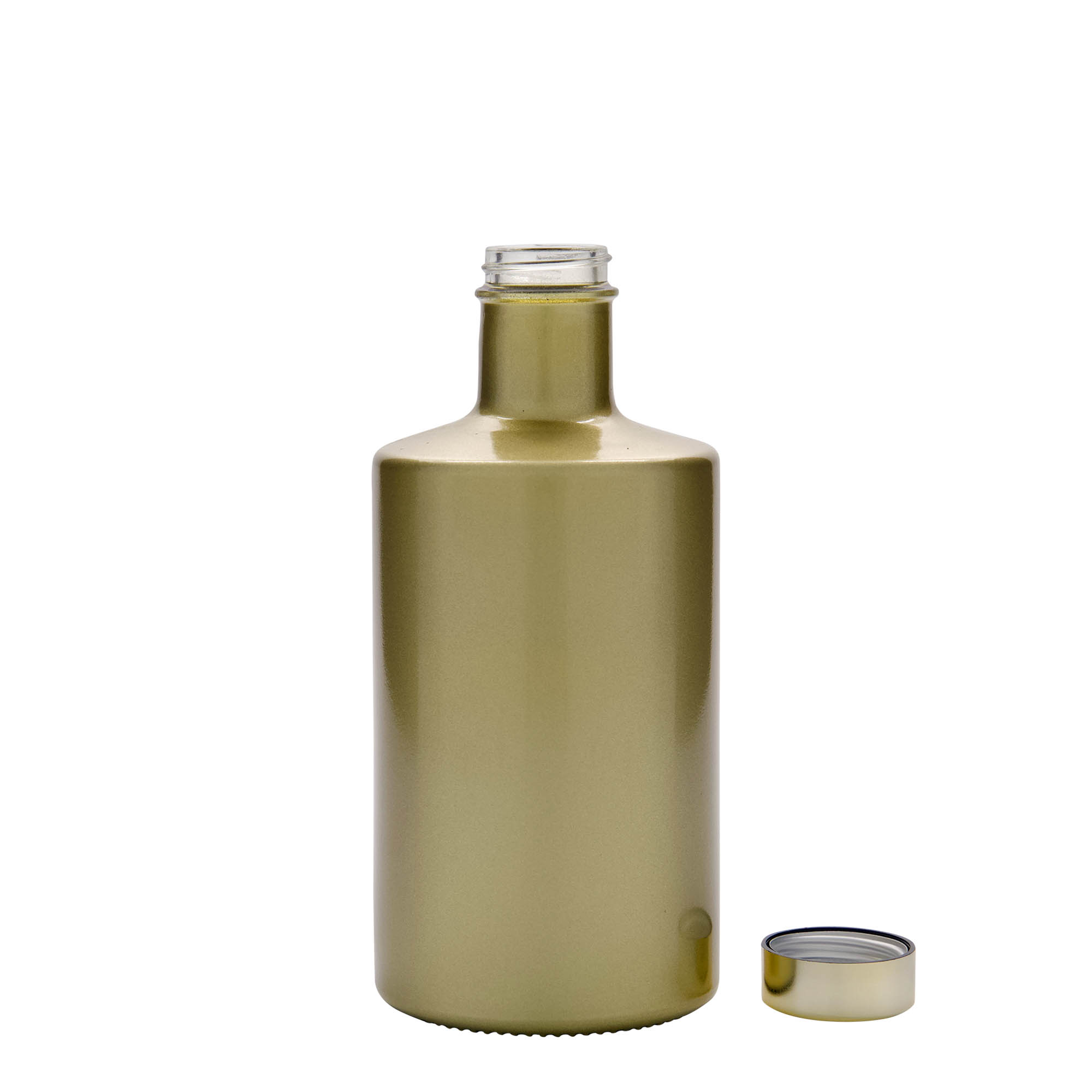 500 ml glass bottle 'Caroline', gold, opening: GPI 33