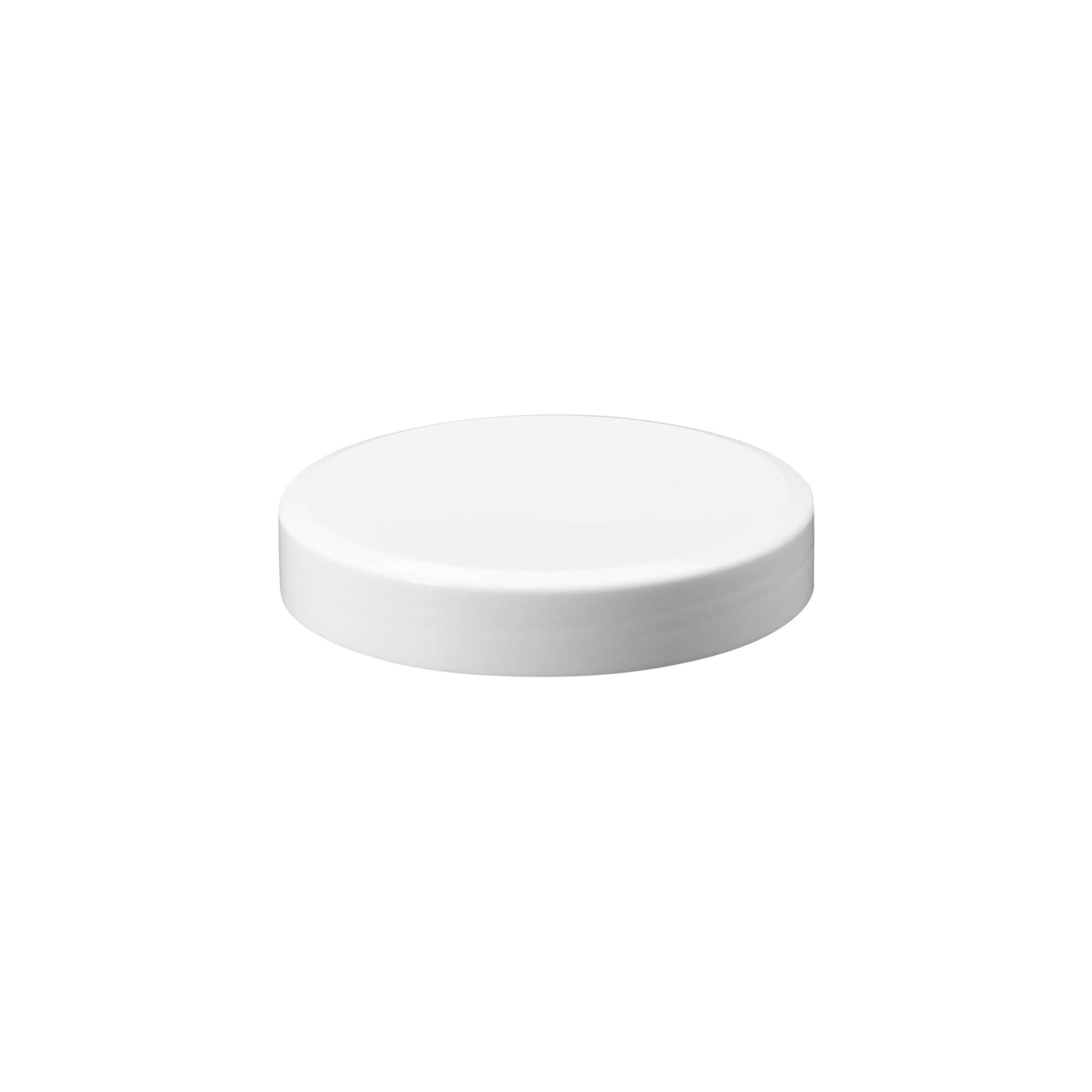 Screw cap 'White Line' 125ml, PP plastic, white Screw cap 'White Line' 125ml, PP plastic, white