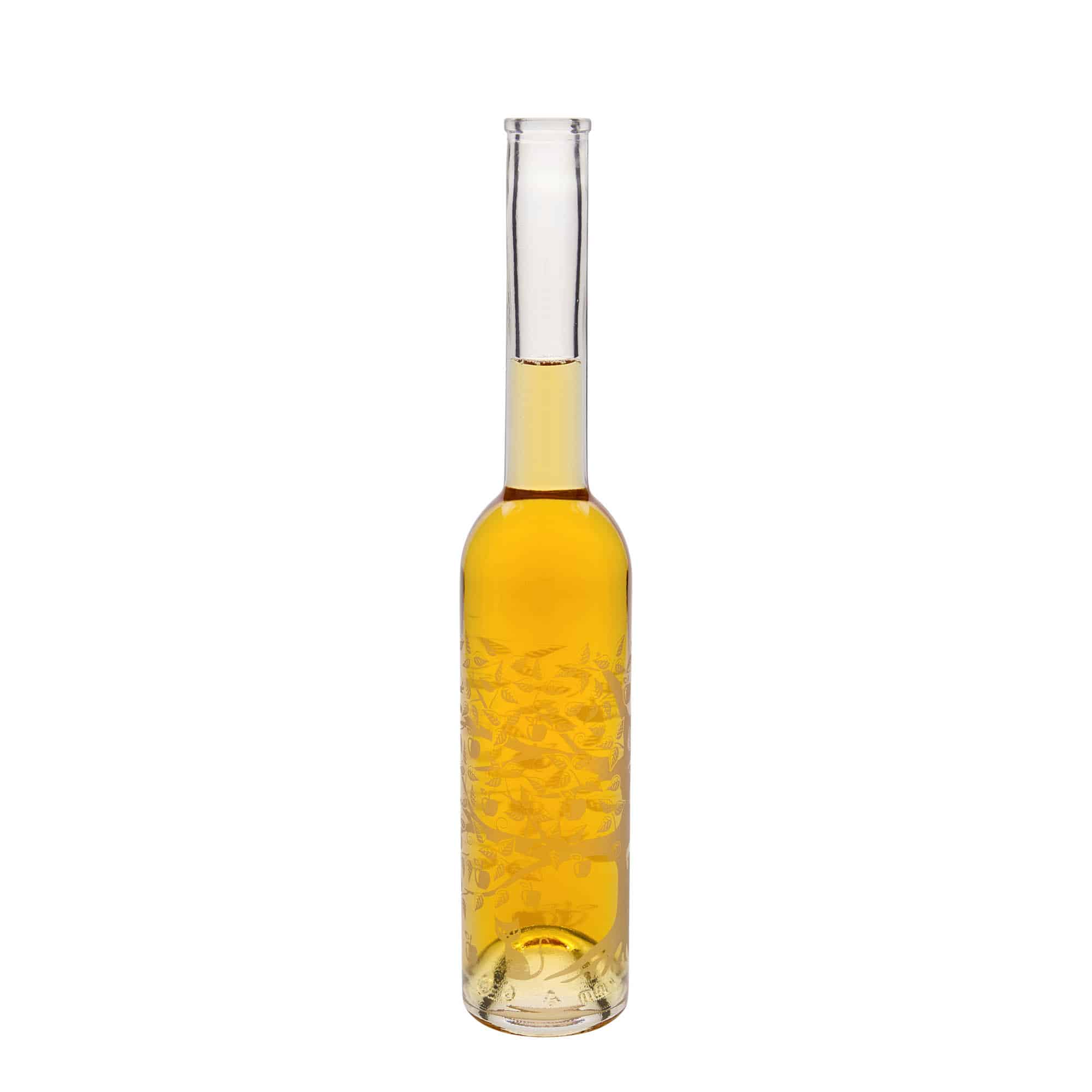 350 ml glass bottle ‘Opera’, motif: apple tree, opening: cork