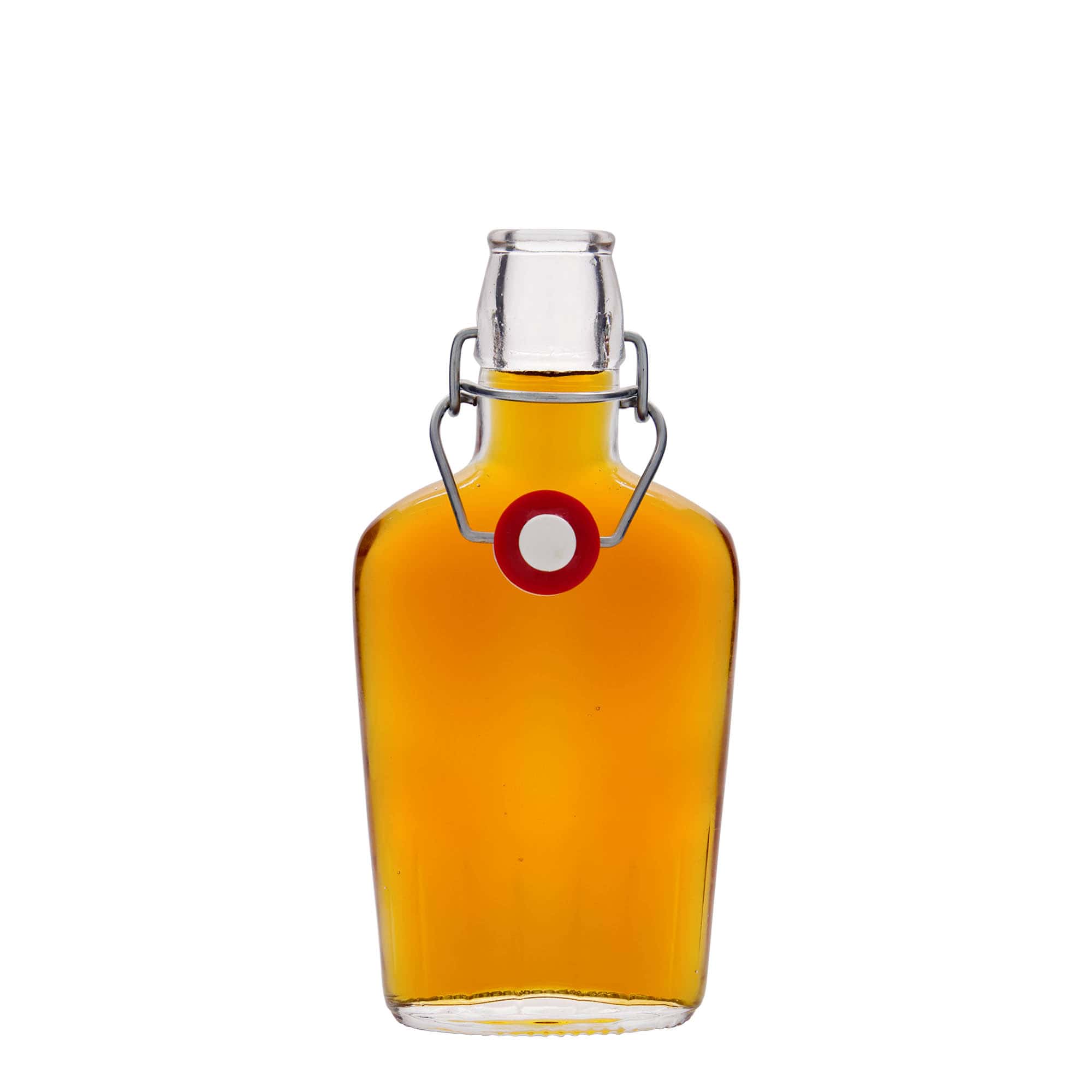 250 ml glass bottle ‘Fiaschetta’, oval, mouth: swing top closure