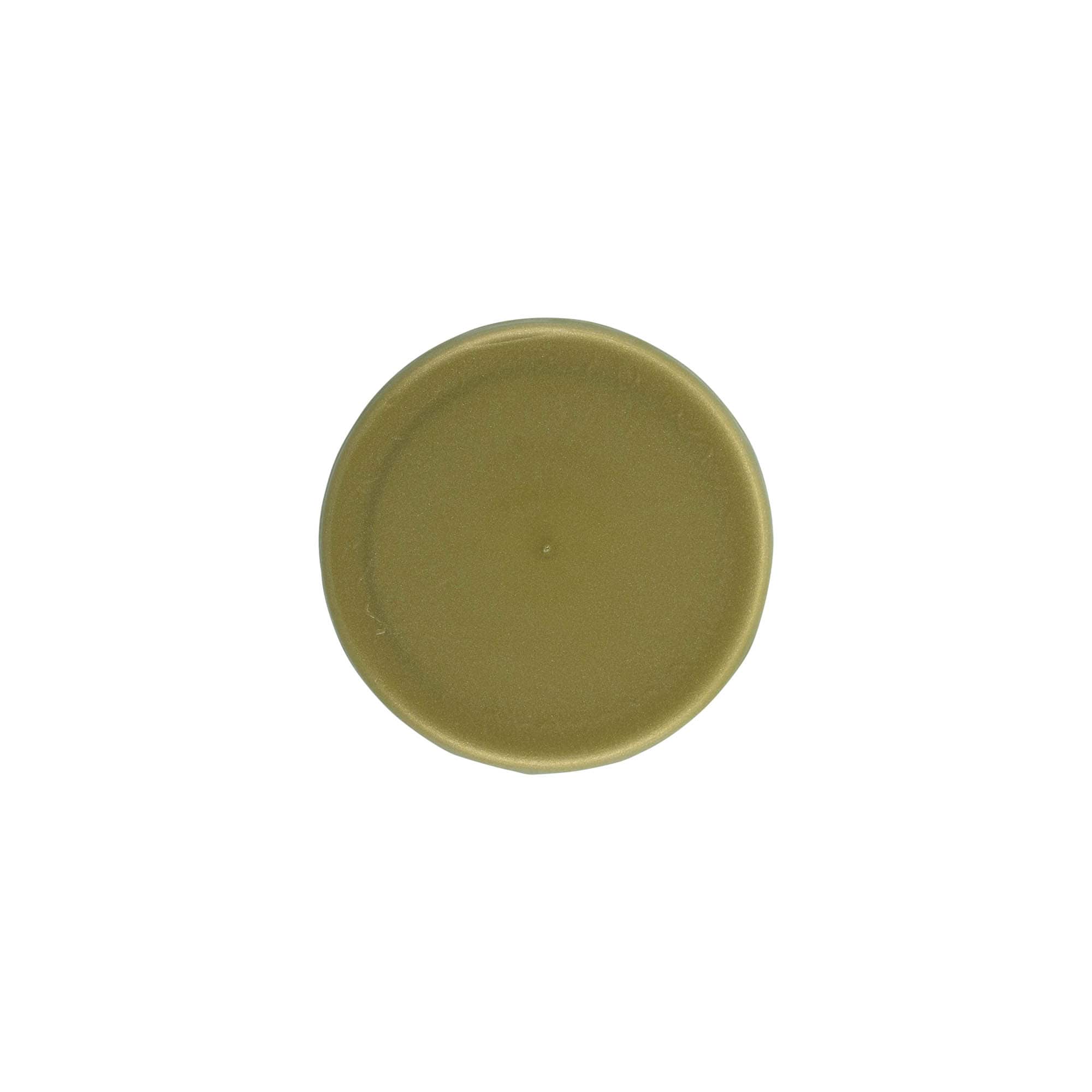 Slip lid for narrow-neck ceramic pot, HDPE plastic, gold