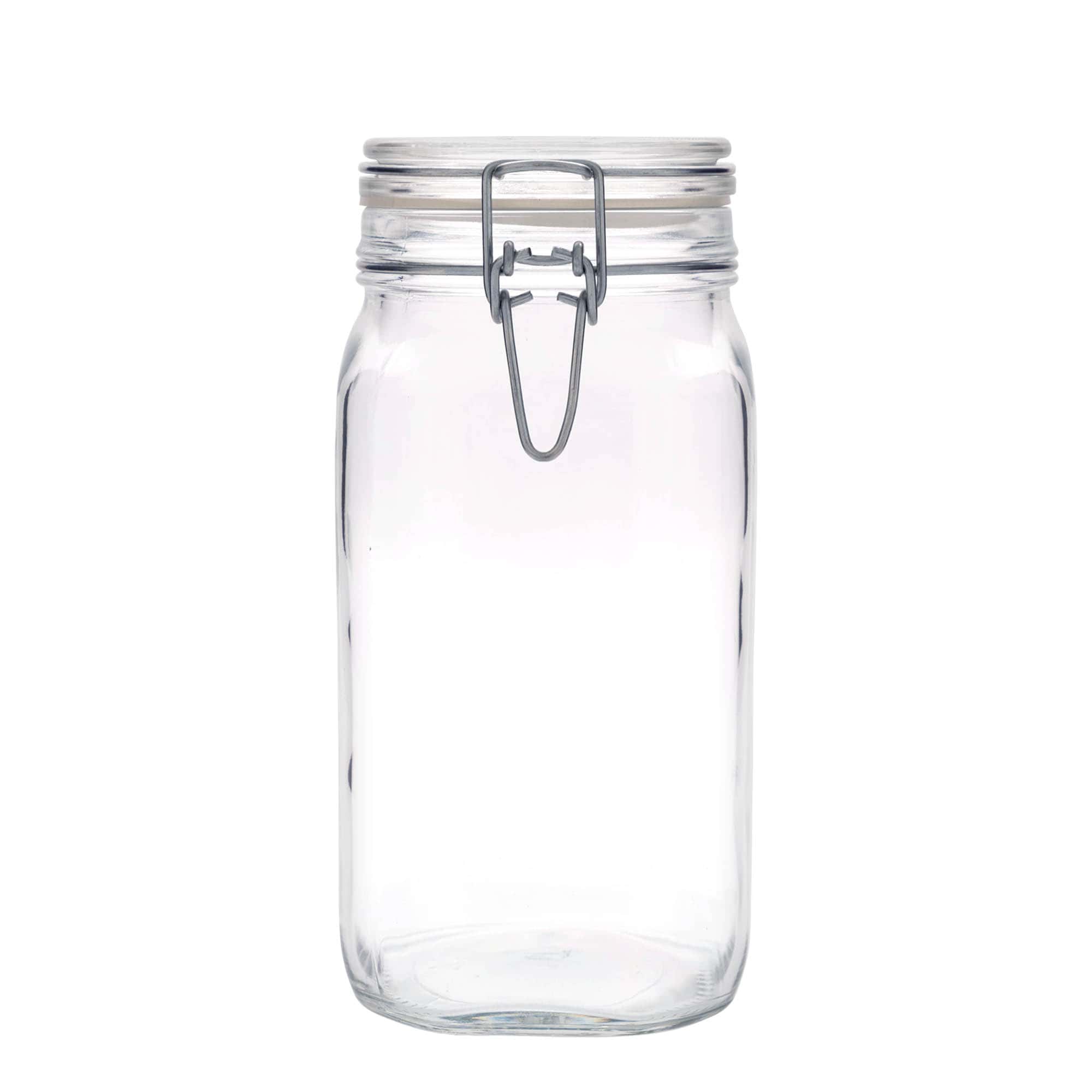 1,500 ml wire bail jar ‘Fido’, square, opening: wire bail closure