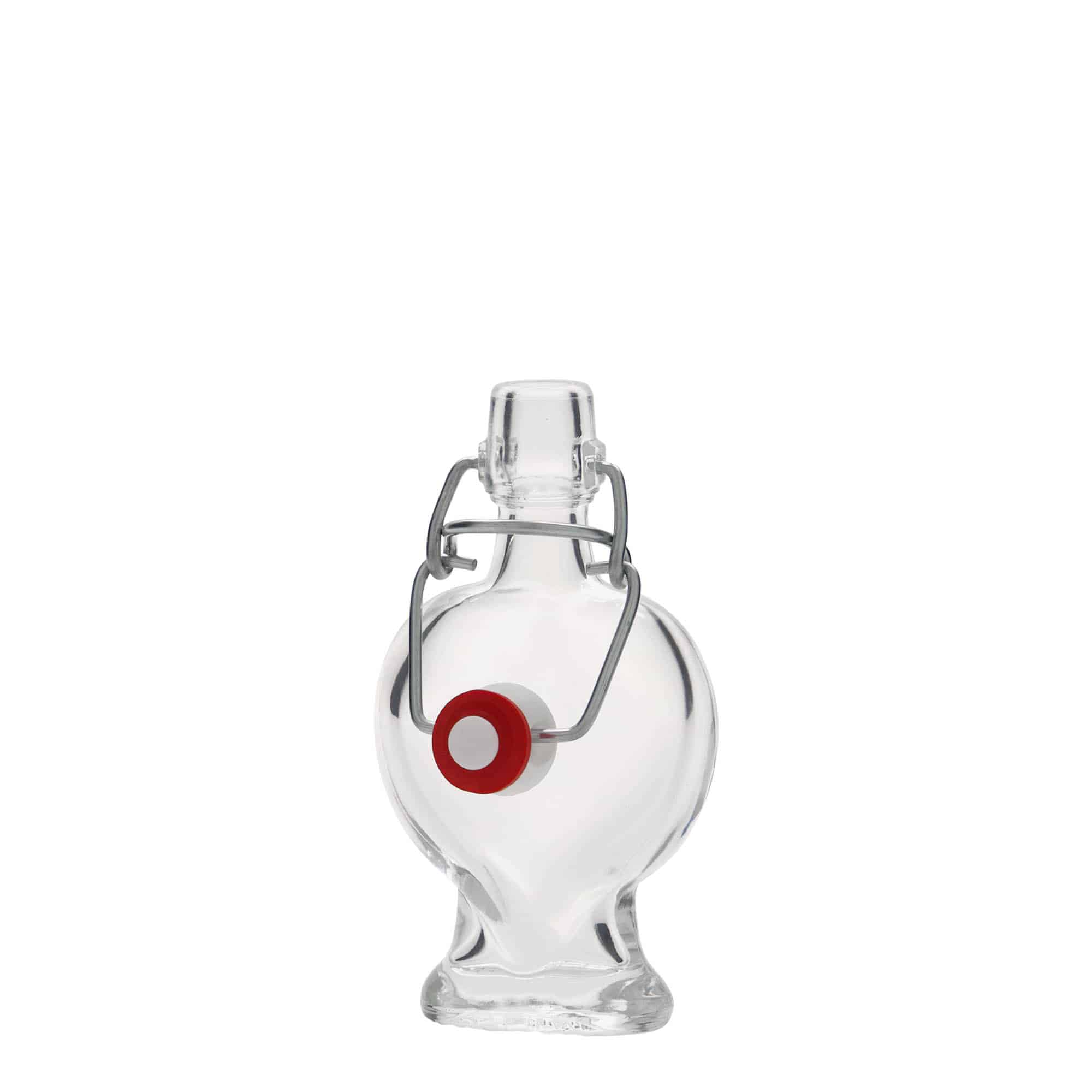 40 ml glass bottle ‘Heart’, opening: swing top closure