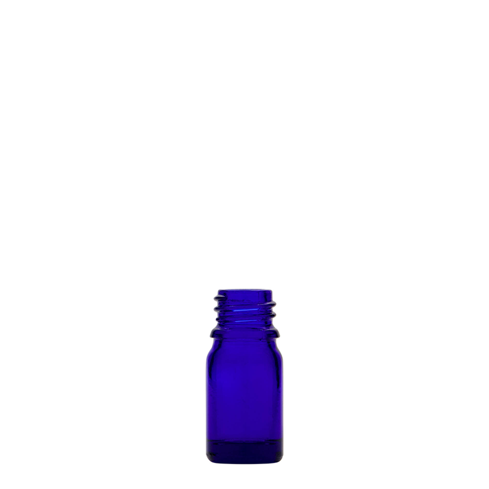 5 ml medicine bottle, glass, royal blue, opening: DIN 18 5 ml medicine bottle, glass, royal blue, opening: DIN 18