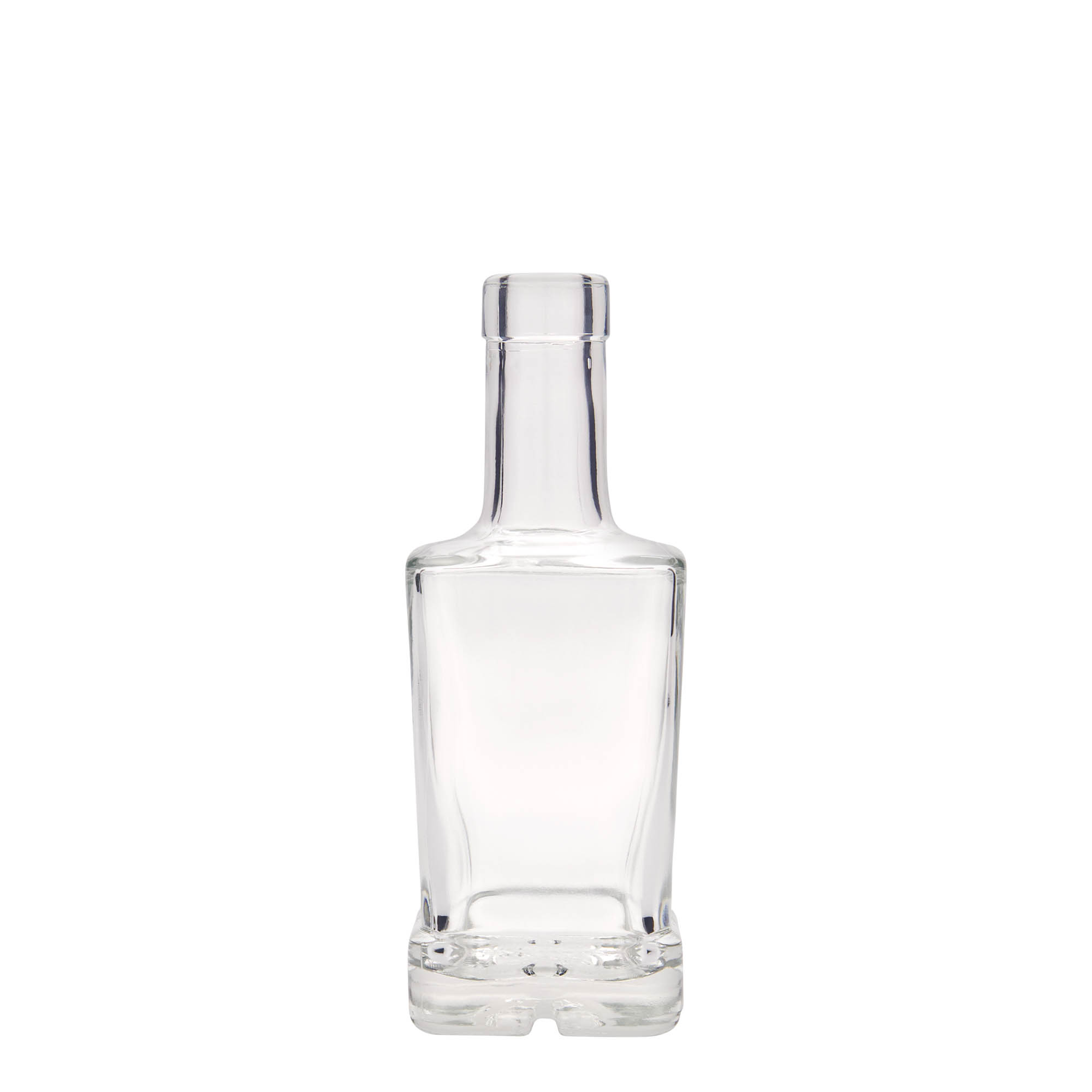 250 ml glass bottle 'Rene', square, opening: cork 250 ml glass bottle 'Rene', square, opening: cork
