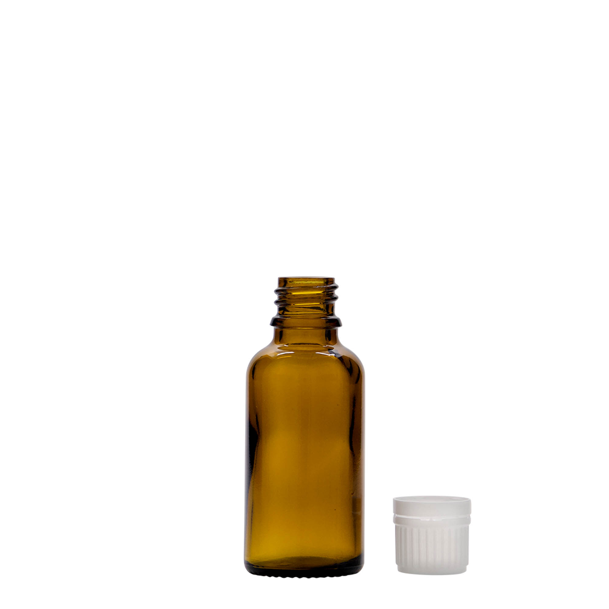 30 ml medicine bottle, glass, brown, closure: DIN 18