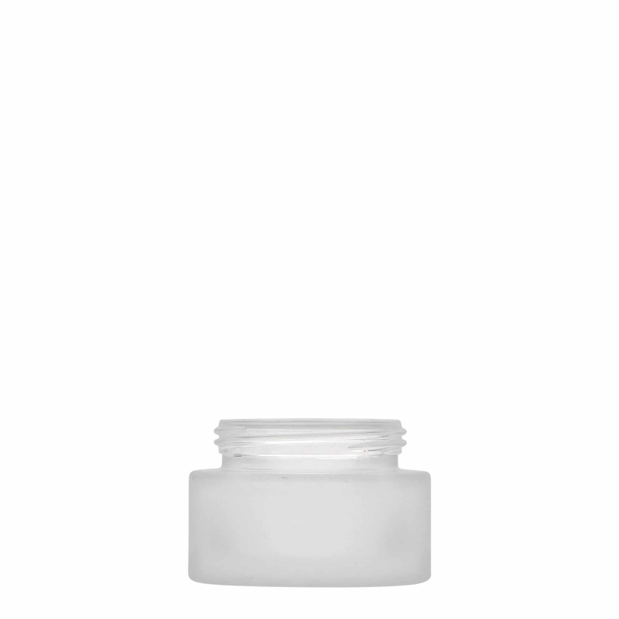 30 ml jar ‘Platinum Edition’, glass, frosted, opening: screw cap