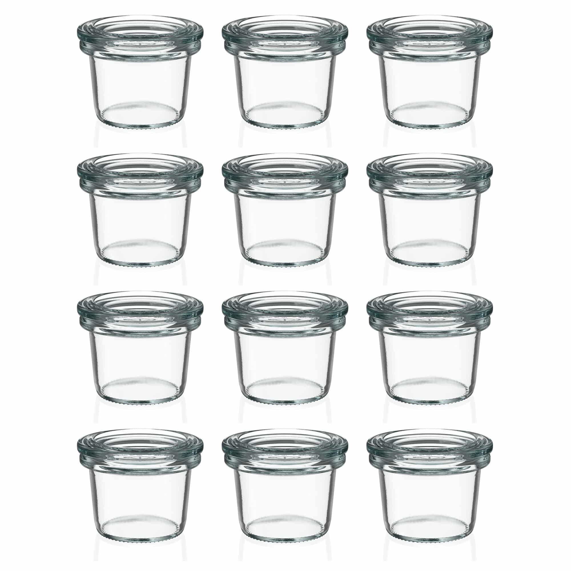 12x 35 ml WECK inverted jar with glass lid RR 40