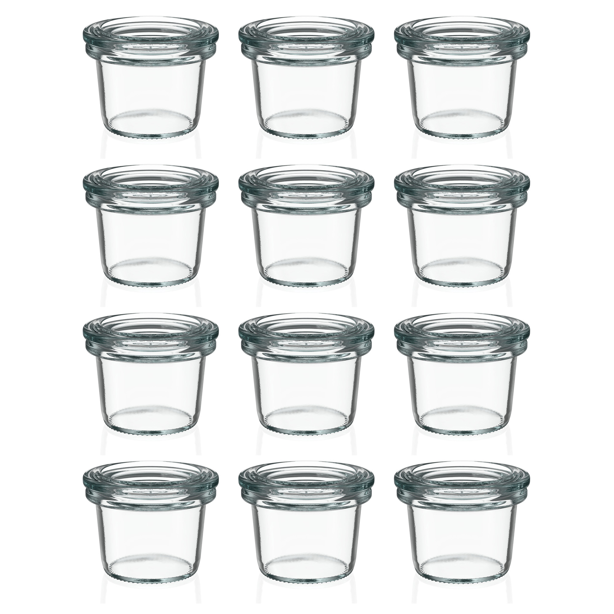 12x 35 ml WECK inverted jar with glass lid RR 40
