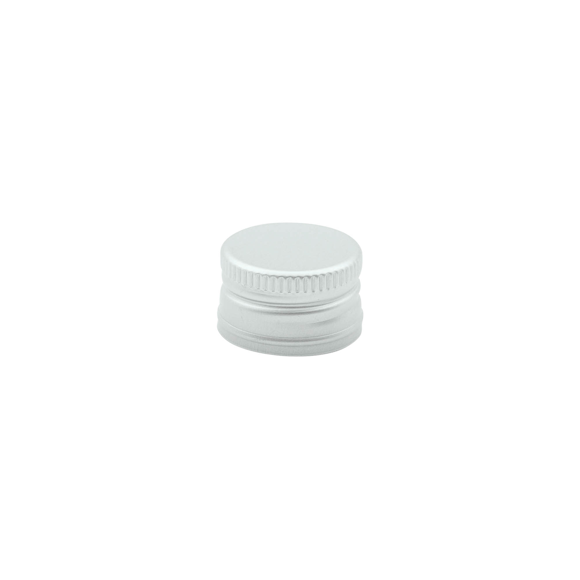 Screw cap, metal, silver, for opening: PP 22 Screw cap, metal, silver, for opening: PP 22