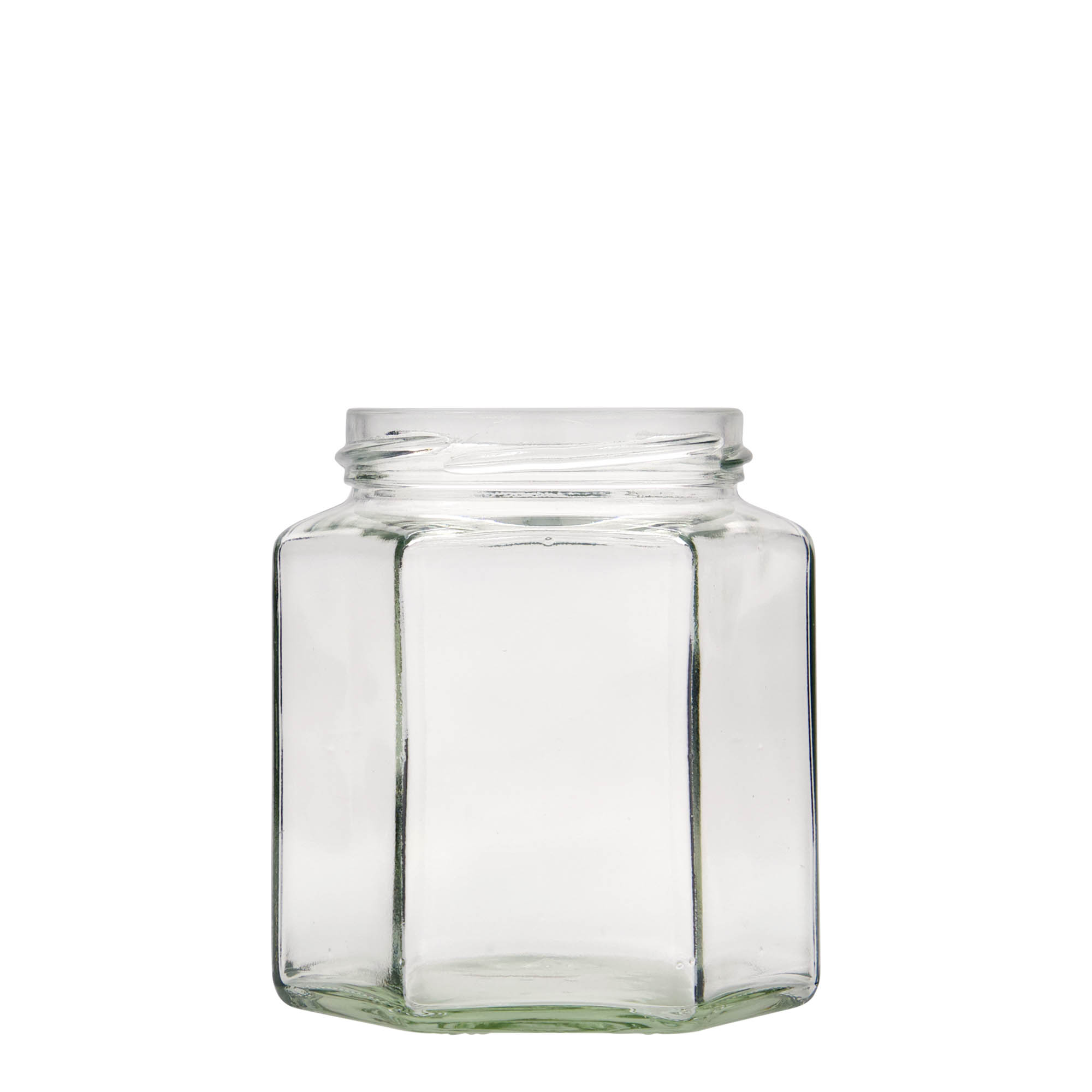 390 ml hexagonal jar, opening: Twist-off (TO 70)