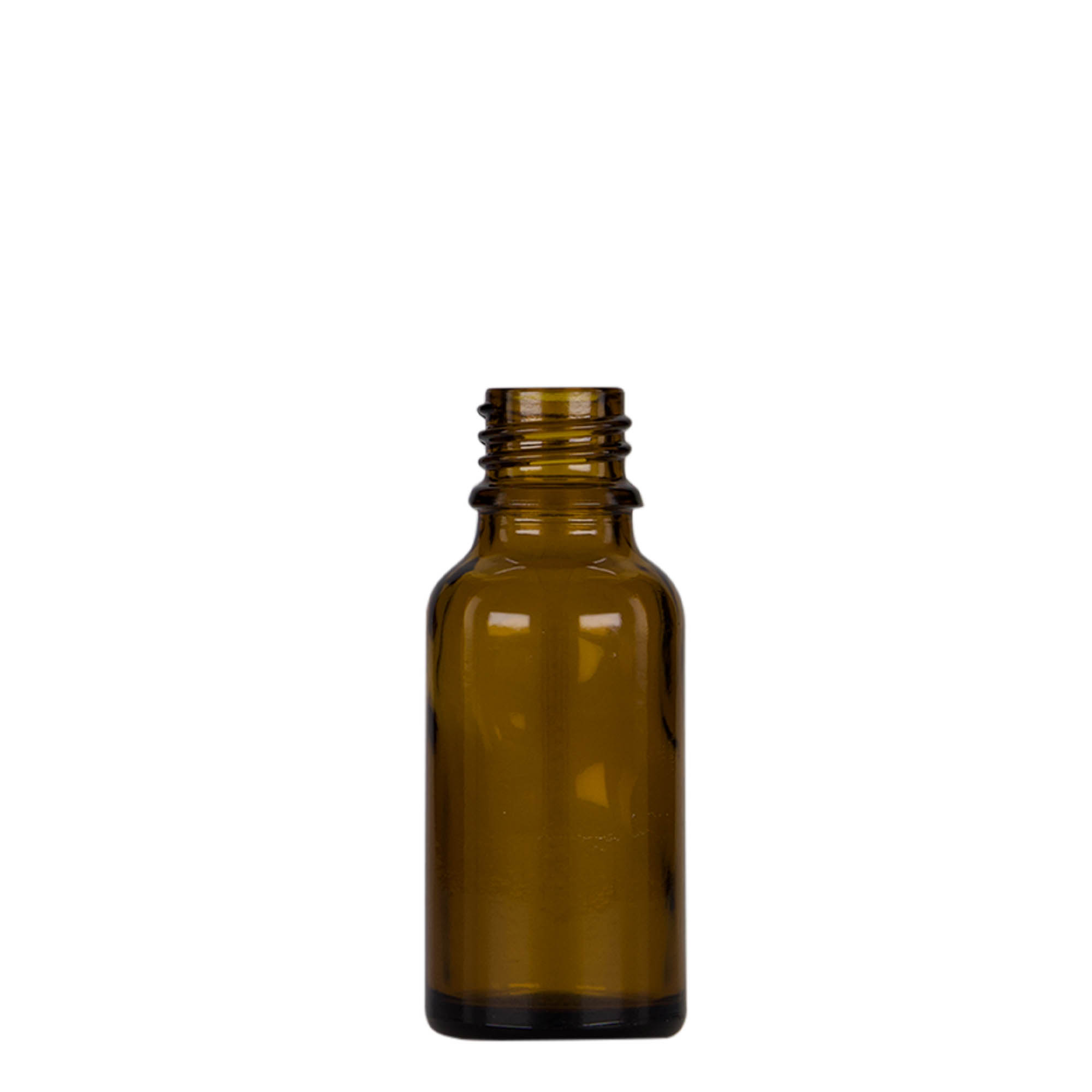 20 ml medicine dropper bottle, glass, brown-black, opening: DIN 18 20 ml medicine dropper bottle, glass, brown-black, opening: DIN 18