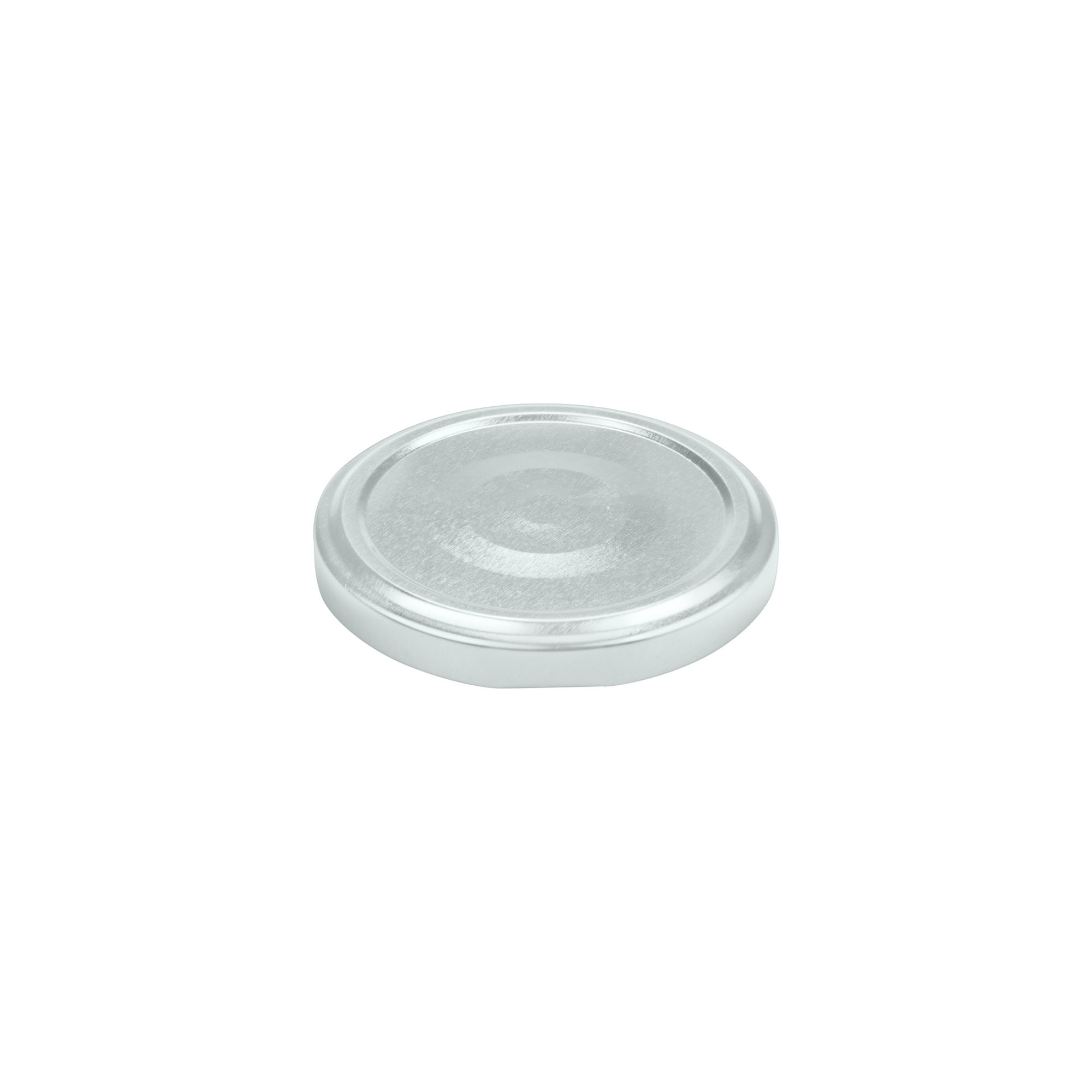 Twist off lid, tinplate, silver, for opening: TO 66 Twist off lid, tinplate, silver, for opening: TO 66