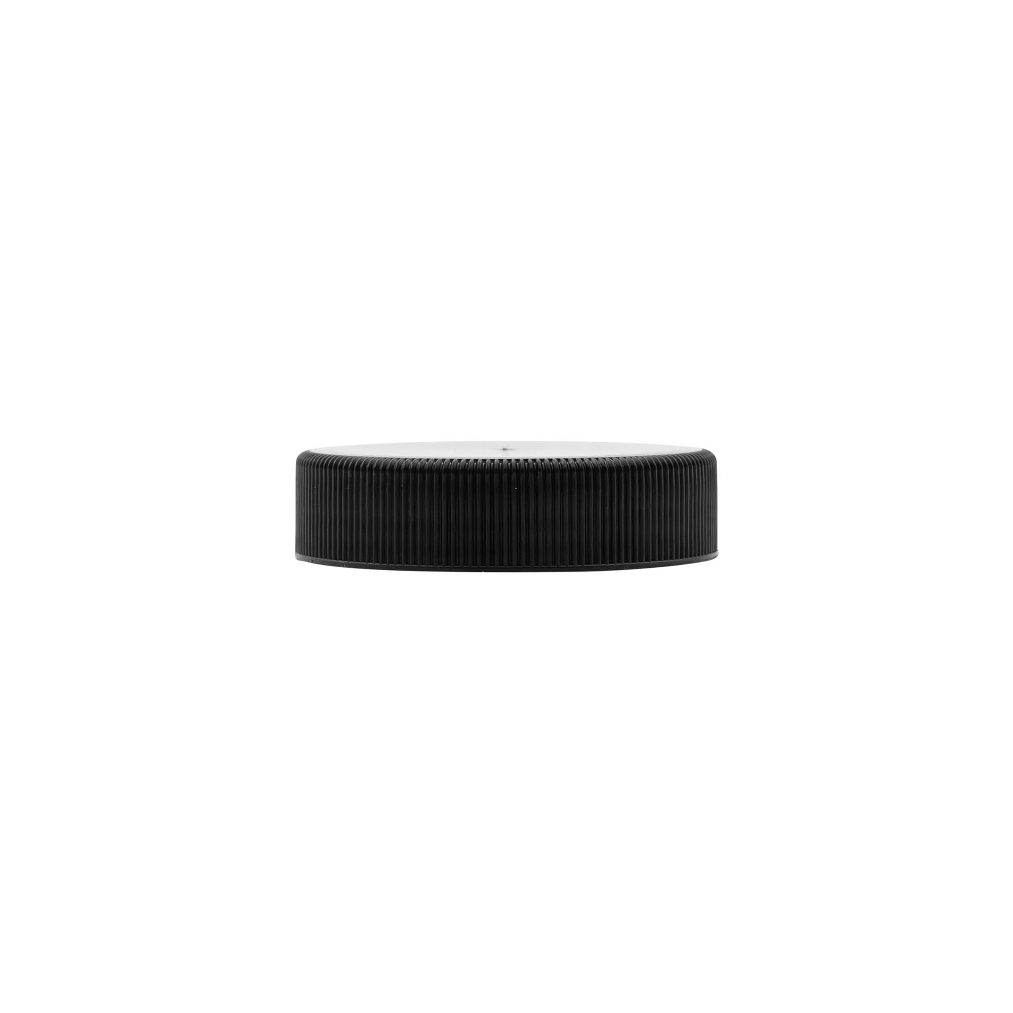 Screw cap with EPE insert, PP plastic, black, for opening: DIN 60 Screw cap with EPE insert, PP plastic, black, for opening: DIN 60