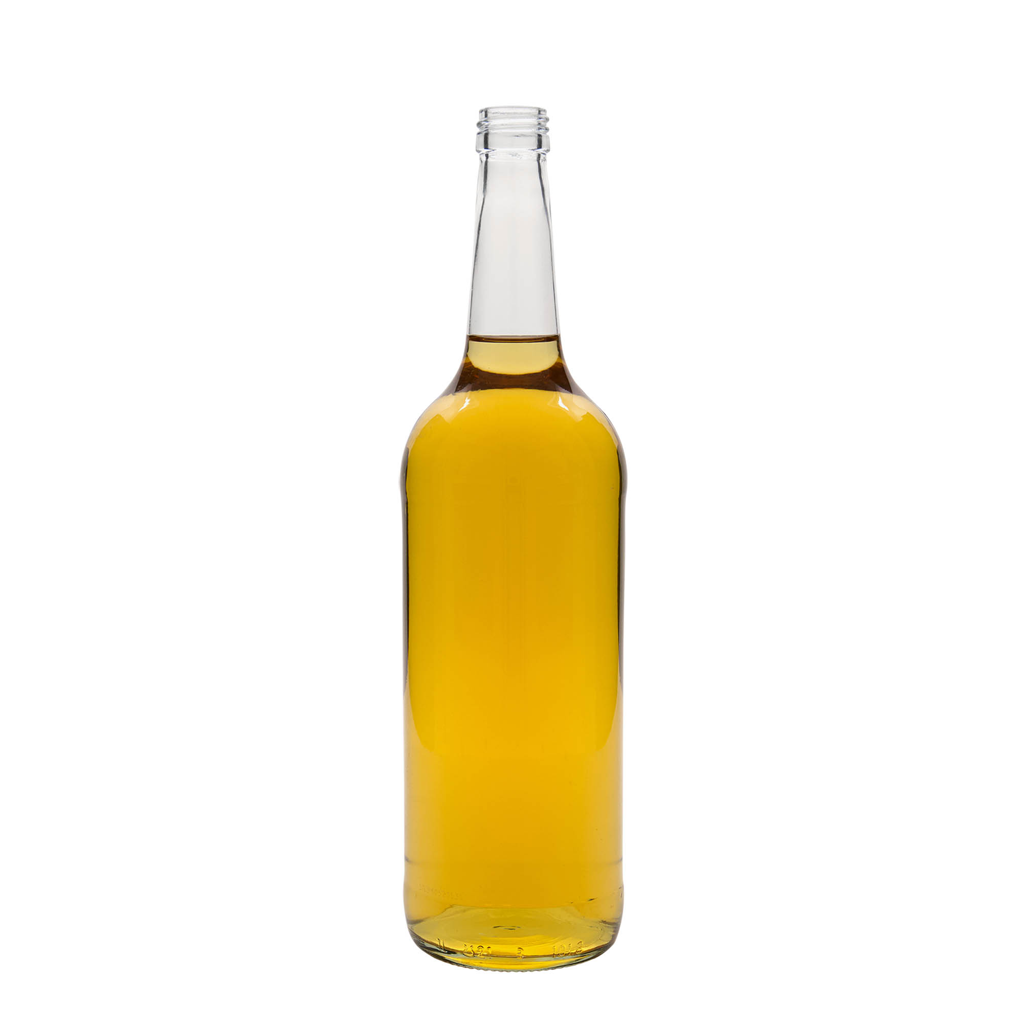 1,000 ml glass bottle with straight neck, opening: PP 28