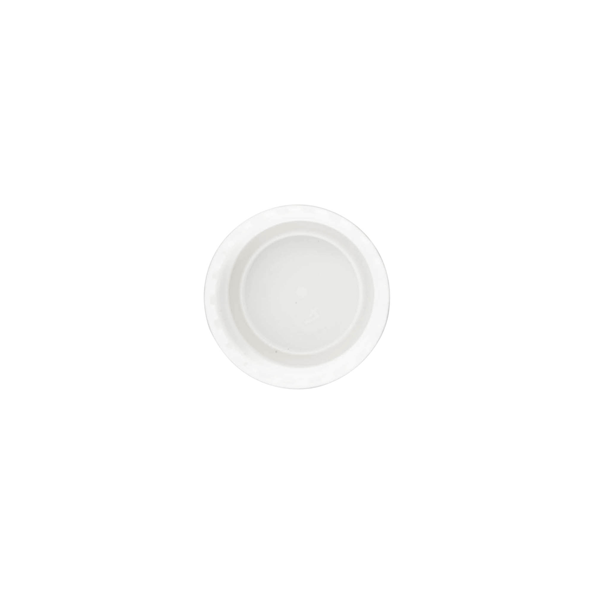 Screw cap, PP plastic, white, for opening: 24/410