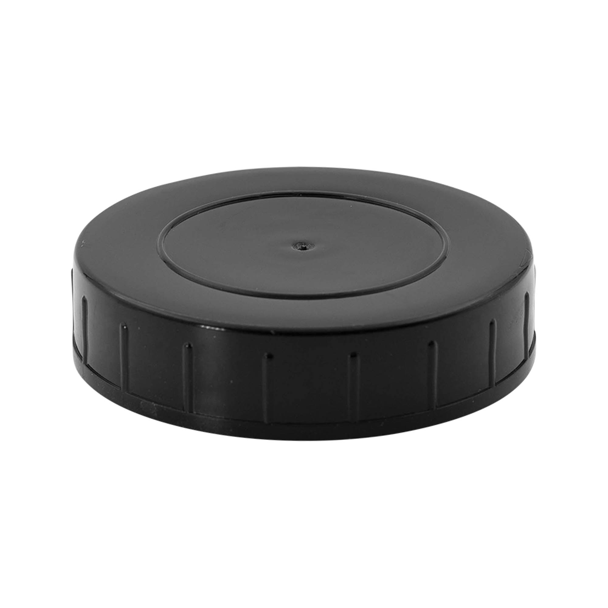 Screw cap, PP plastic, black, for opening: DIN 68 Screw cap, PP plastic, black, for opening: DIN 68
